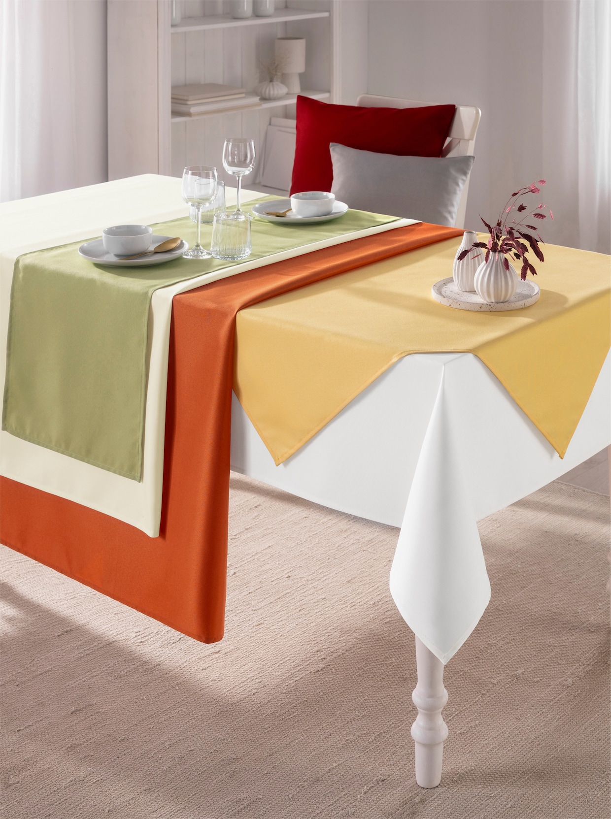 Tischdecke - dunkelrot