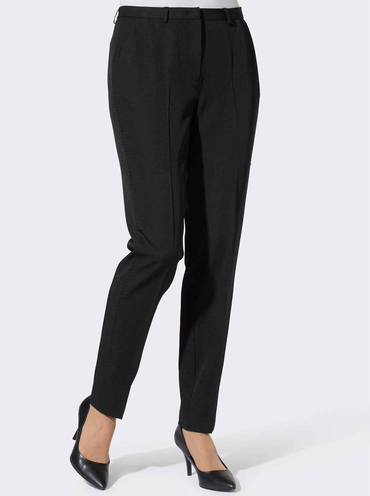 Bügelfaltenhose - schwarz