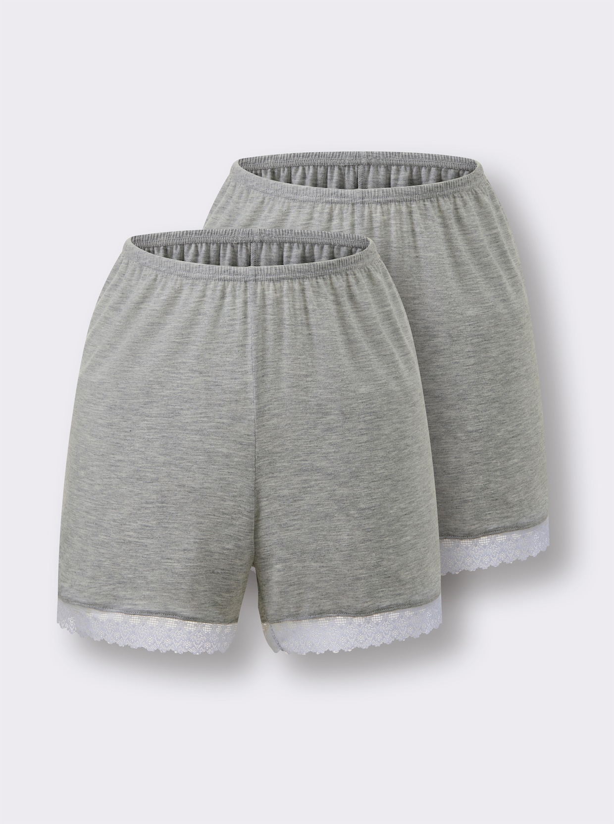 wäschepur Shorts - grau-meliert