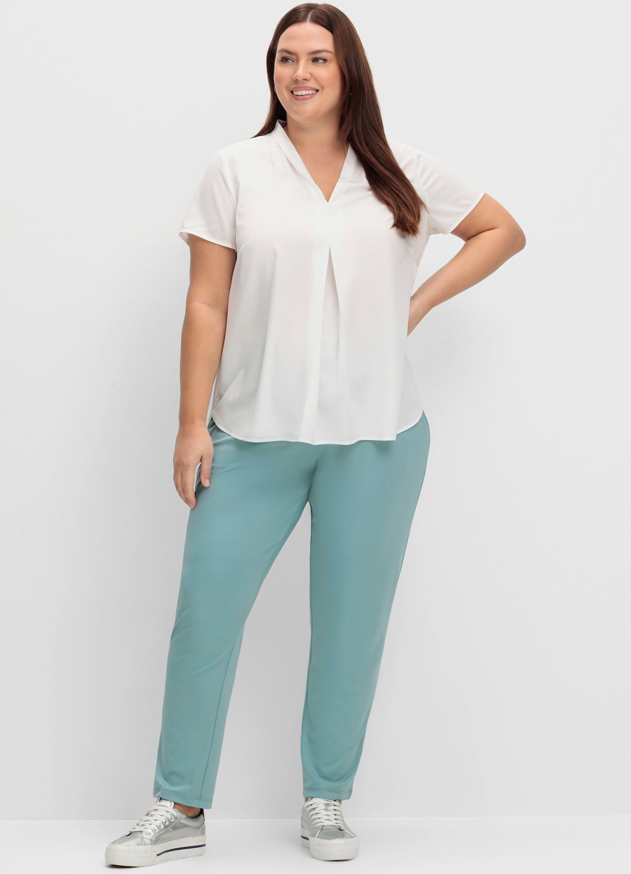 Schlupfhose in Stretch-Qualität - jade