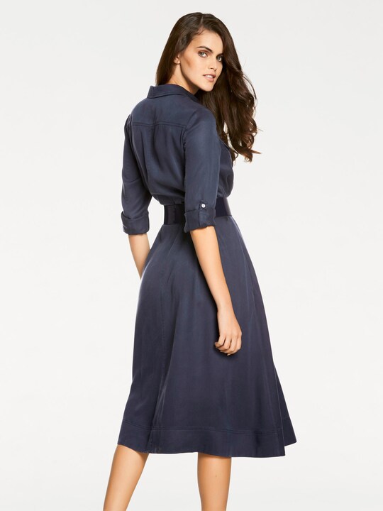 Linea Tesini Hemdblusenkleid In Blau Heine 