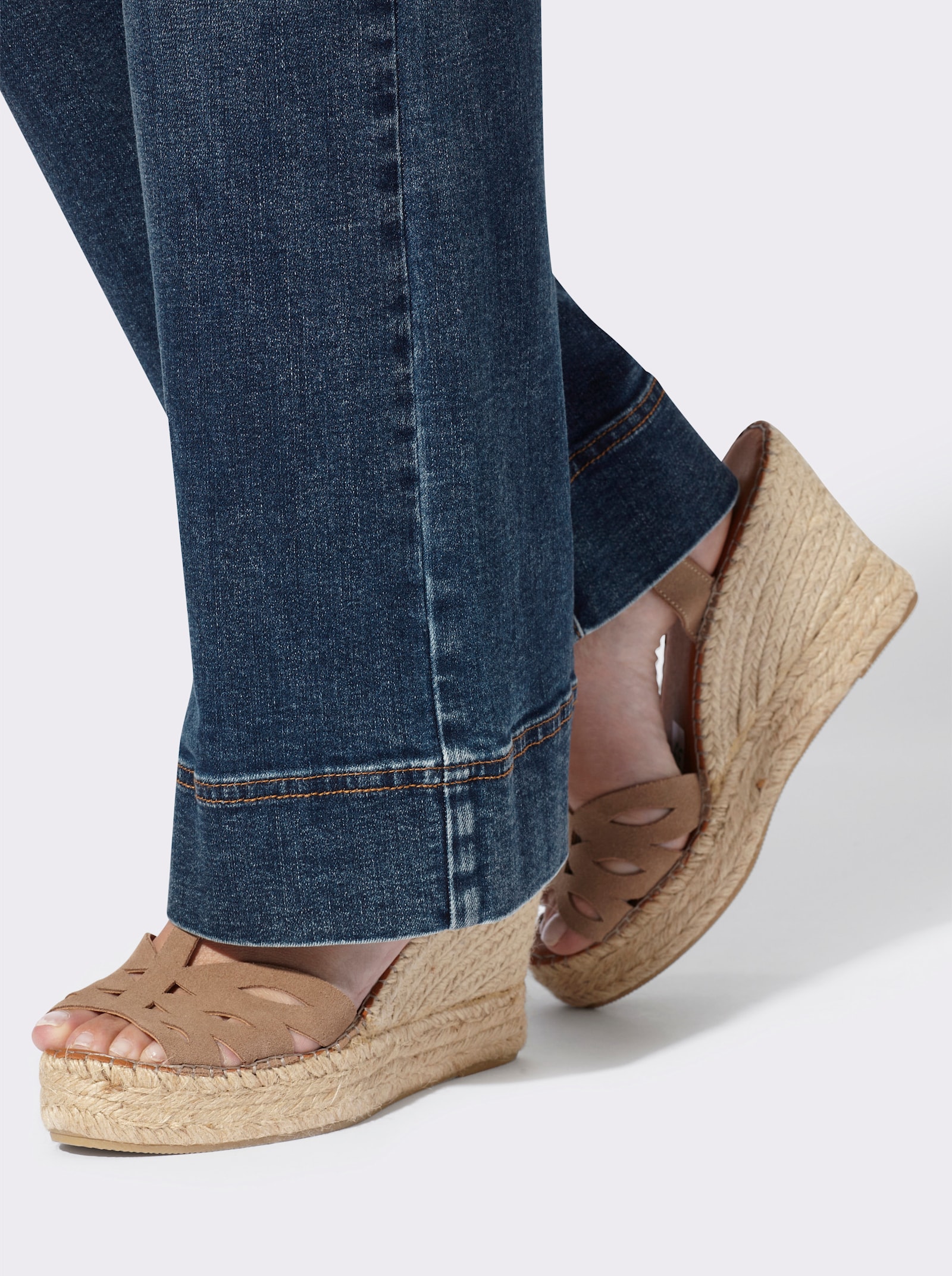 heine Jeans im Bootcut-Style - blue-stone-washed