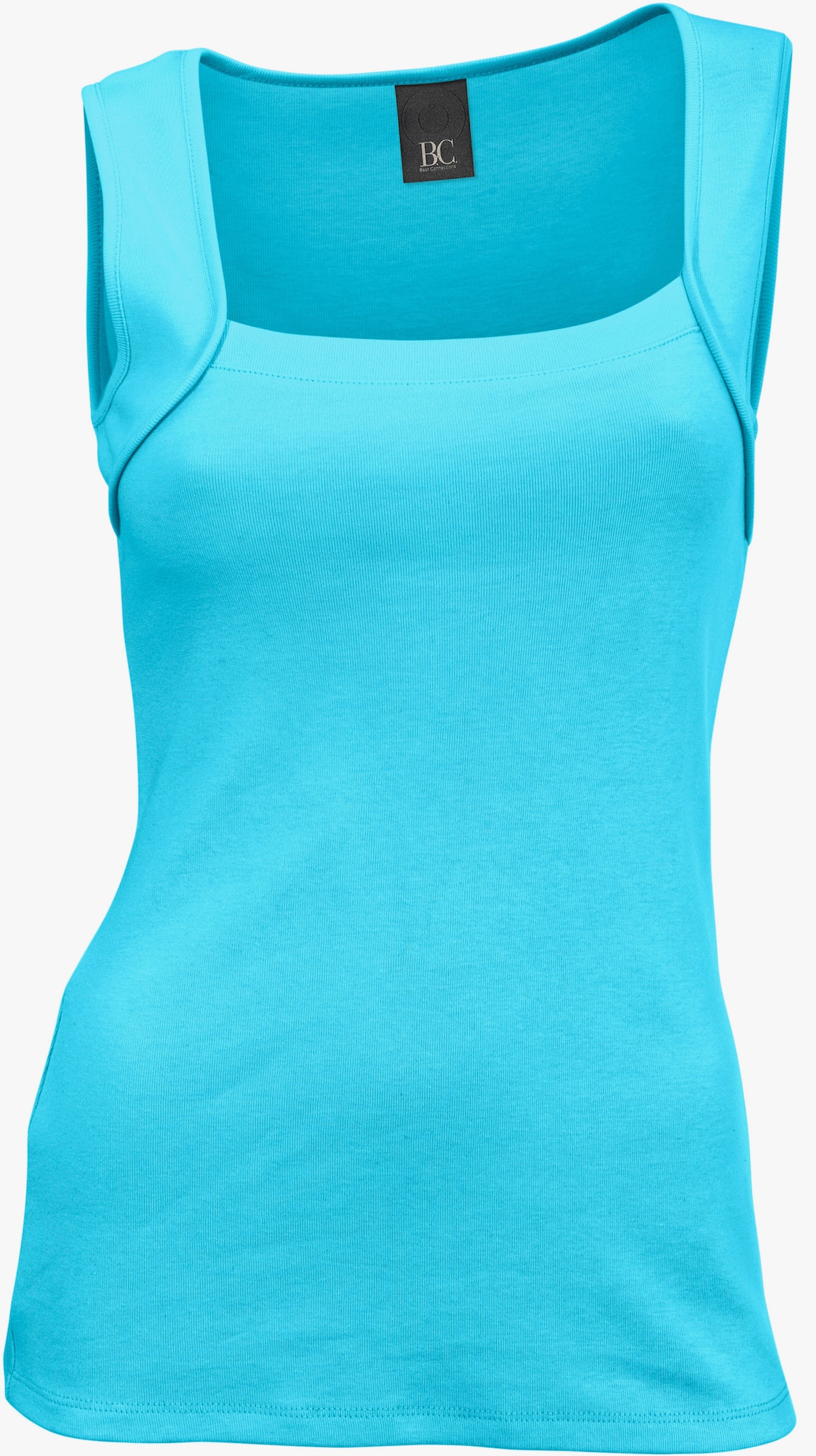 heine Top met vierkante hals - aqua