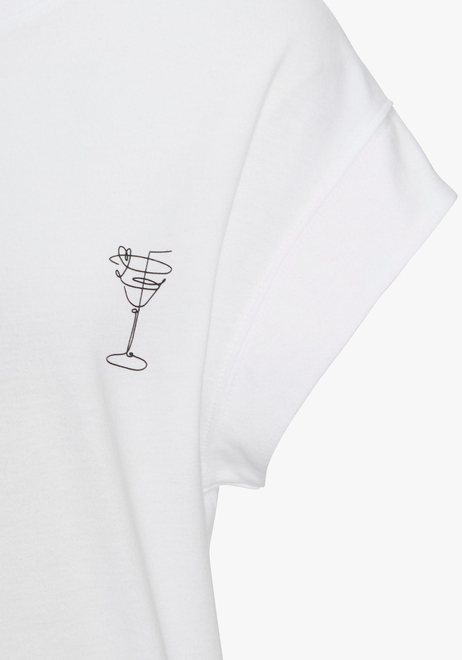 LASCANA Shirt met korte mouwen - wit