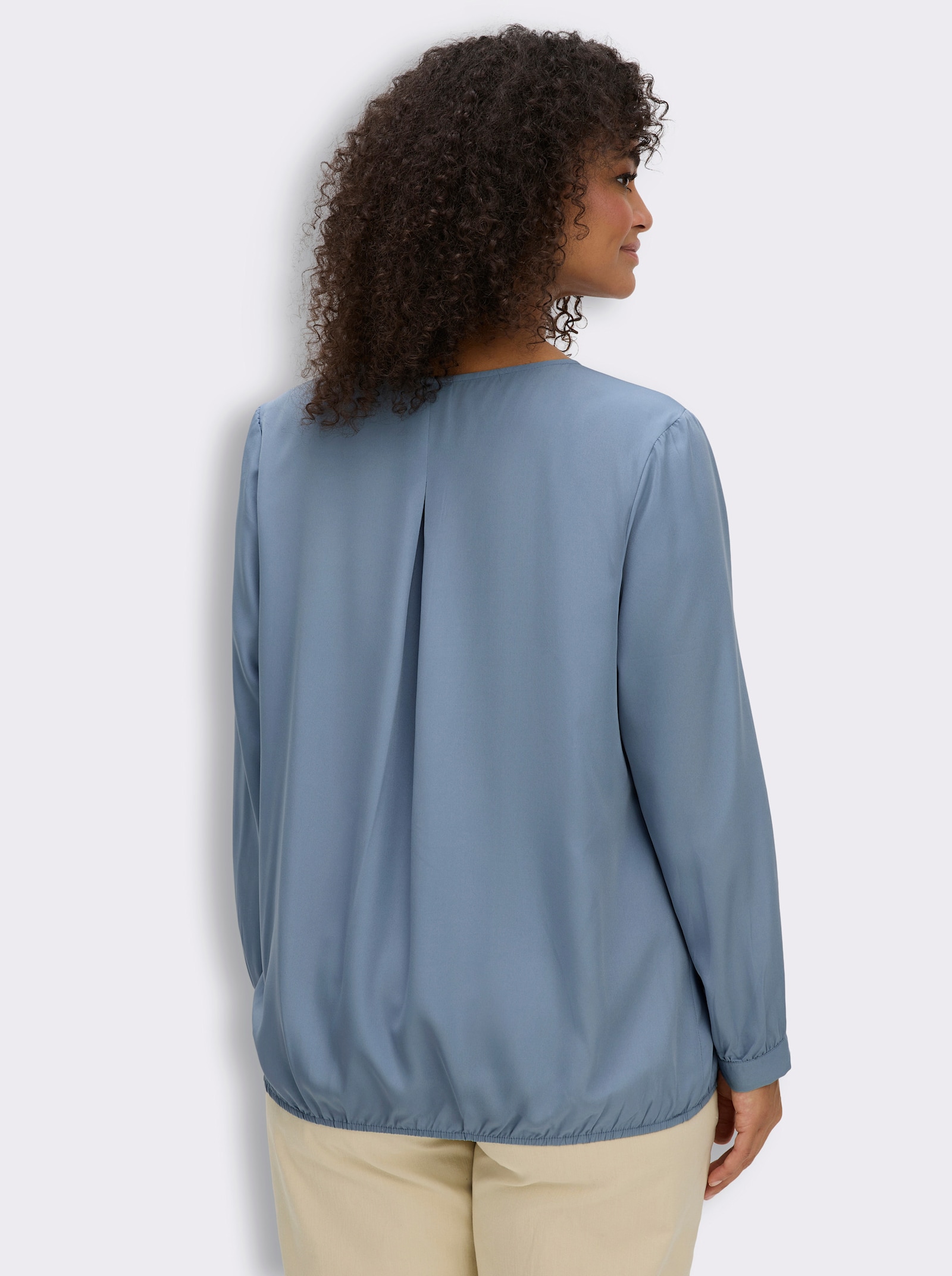 Schlupfbluse - rauchblau