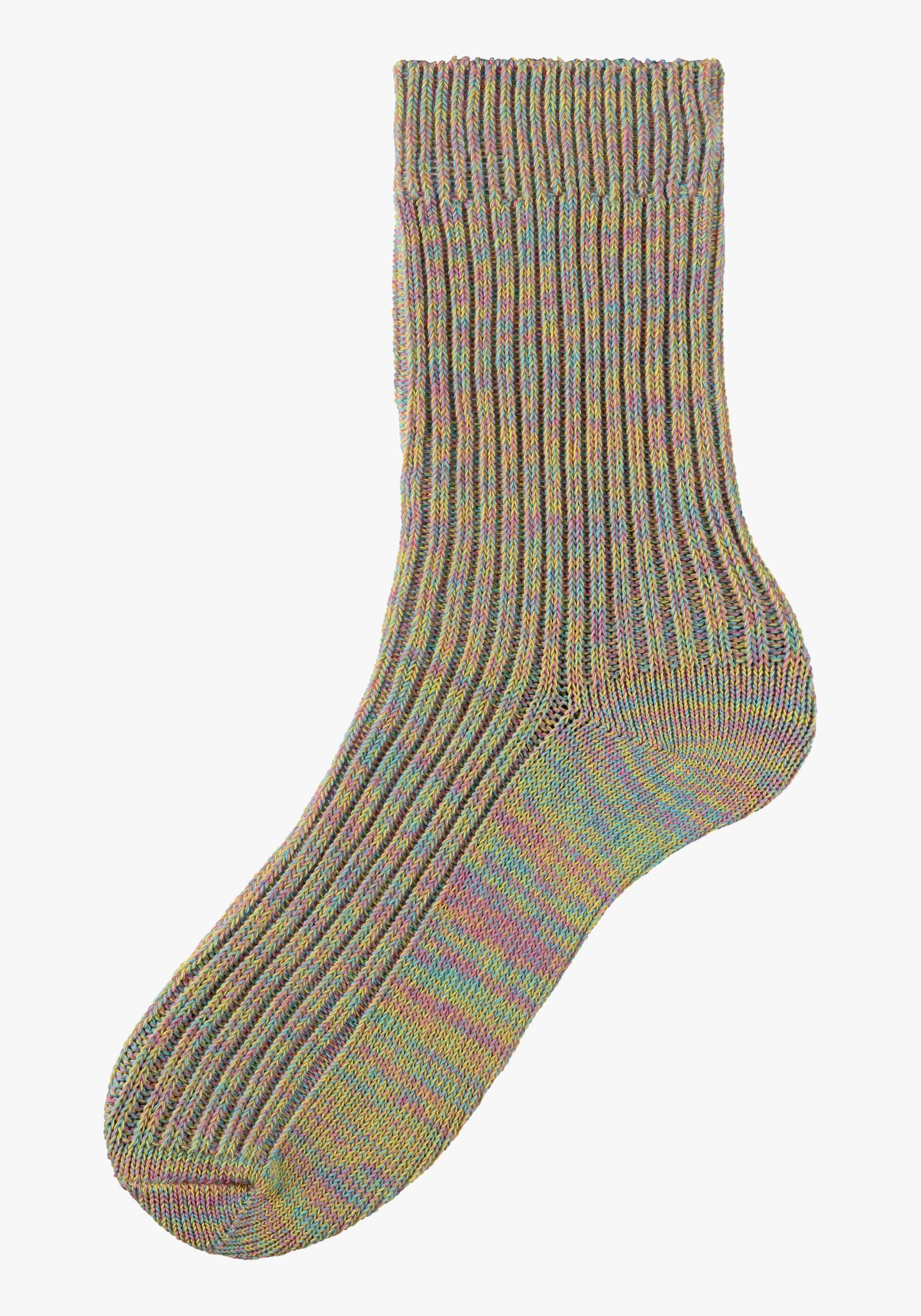 LASCANA Socken - 1x gelb-bunt, 1x grün-bunt, 1x rot-bunt, 1x blau-bunt, 1x hellbraun-bunt
