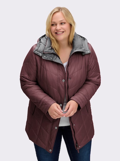Steppjacke in Microfaser-Qualität, pflegeleicht - bordeaux