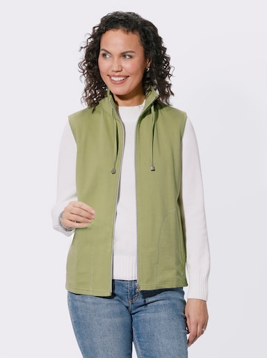 Gilet sweat - vert roseau