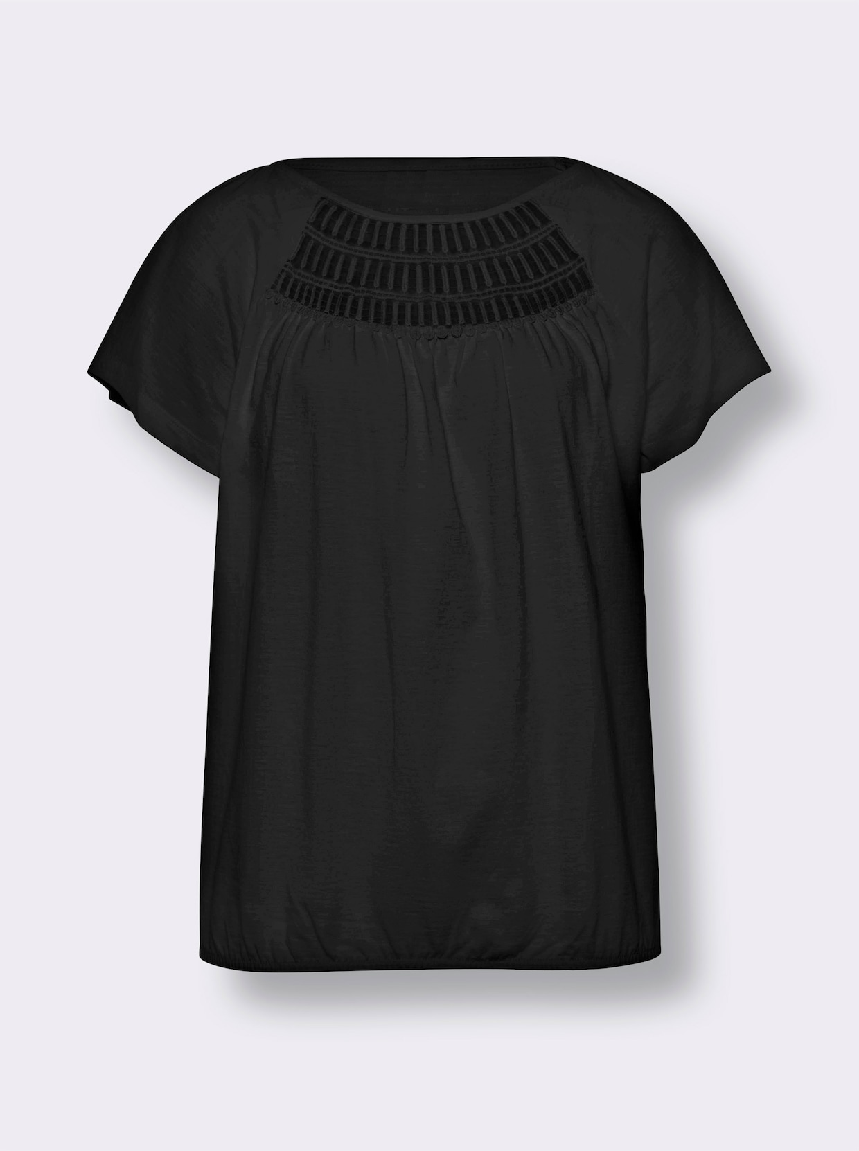 heine Shirt met ronde hals - zwart