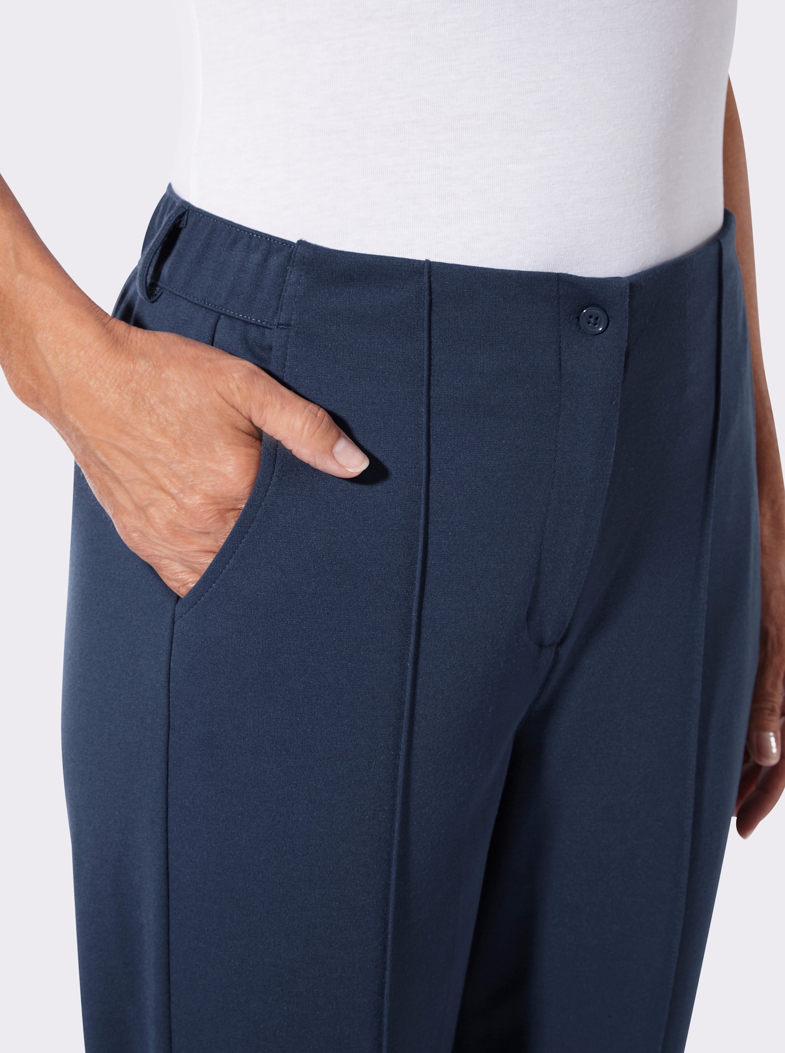 Džers.nohavice,pruž. pás vzadu - tmavomodrá