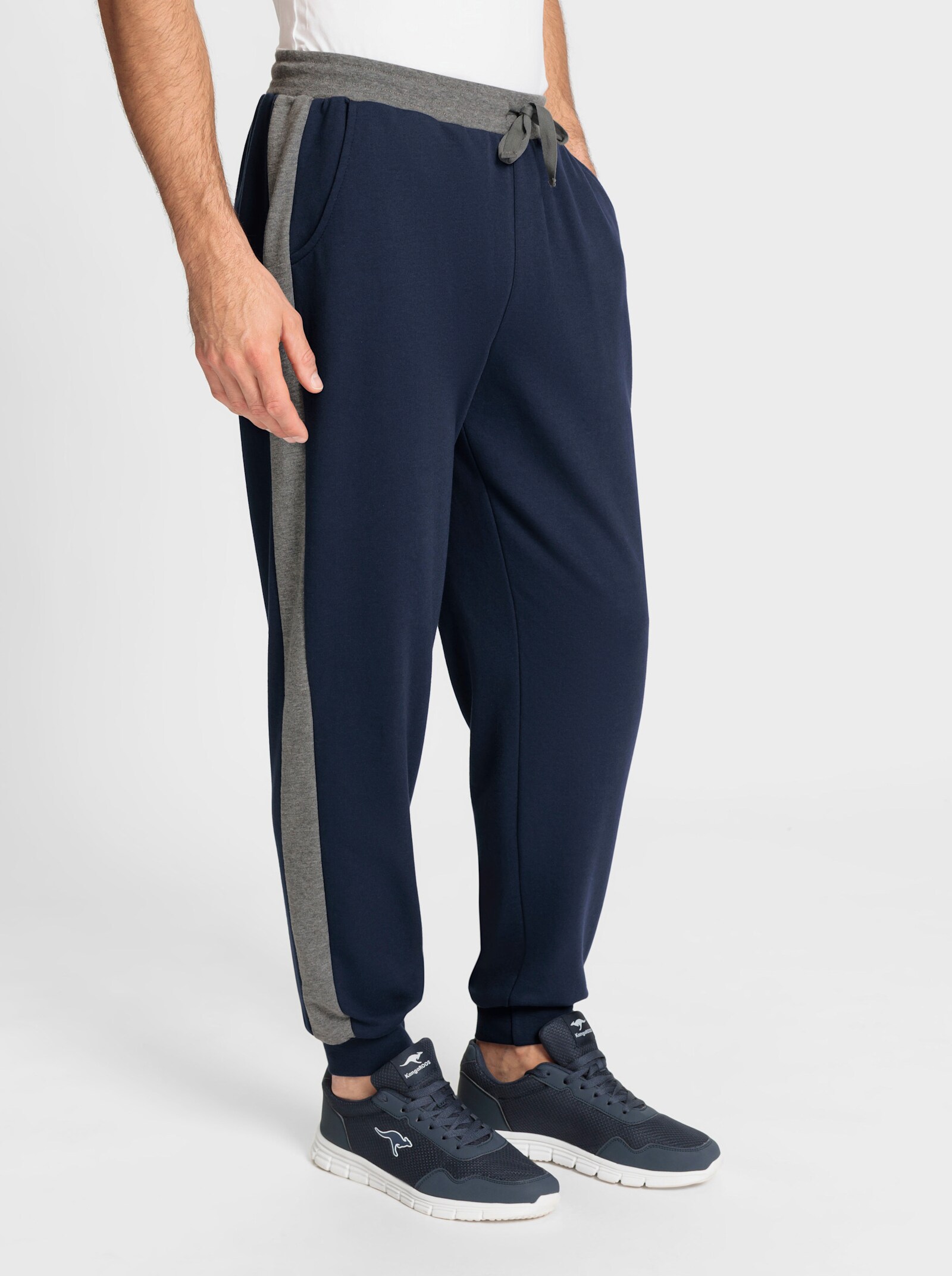 Catamaran Sports Vrijetijdsbroek met boordjes aan de zoom - marine