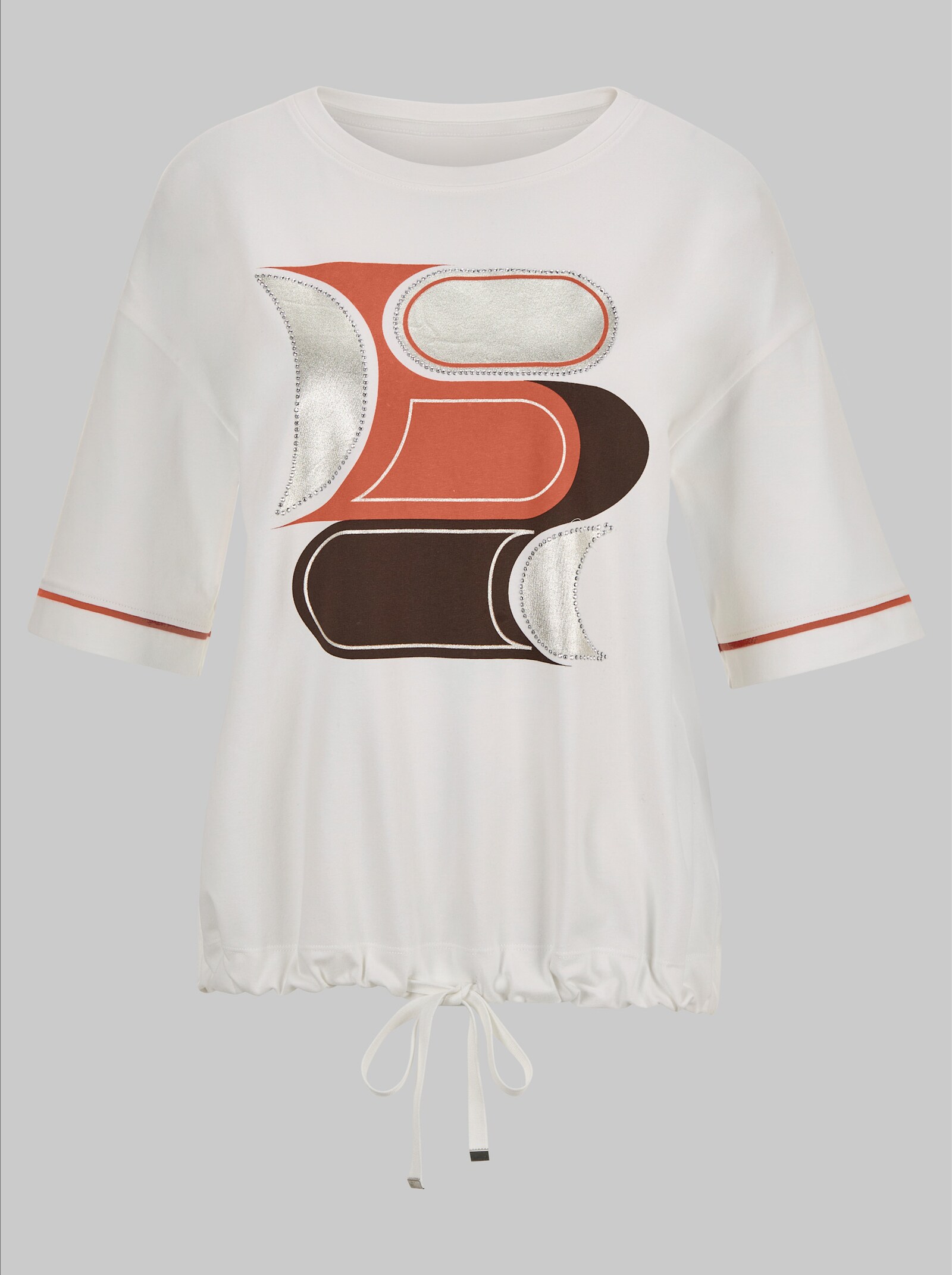 heine Shirt mit Foliendruck - ecru-bedruckt