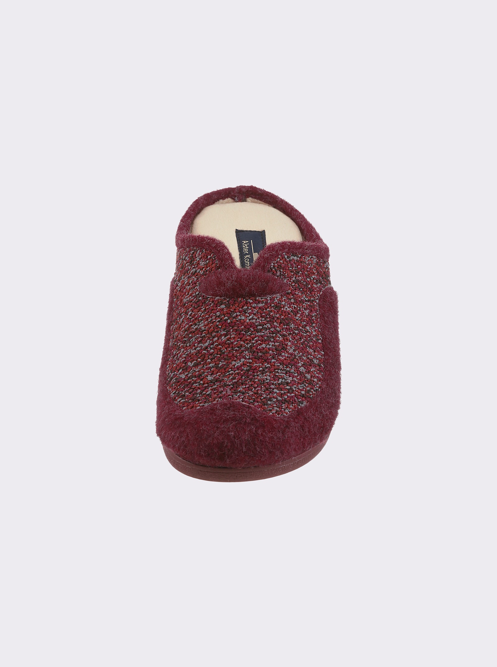Pantoffel mit Polsterung - rot-gemustert