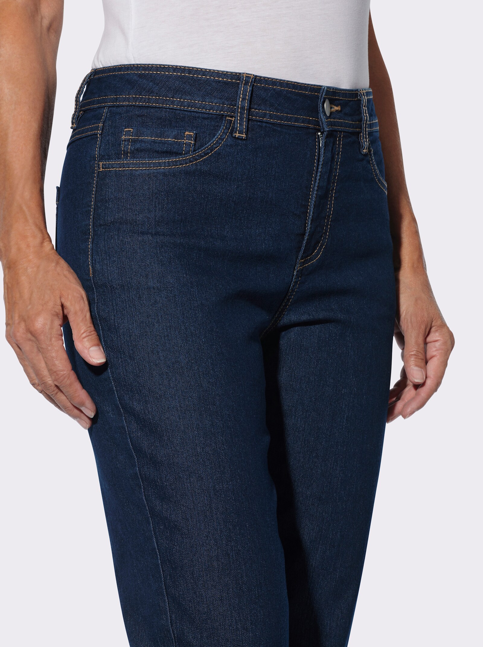 7/8-Jeans in 5-Pocket-Form - dark blue