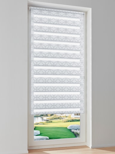 heine home Doppelrollo - weiß-grau
