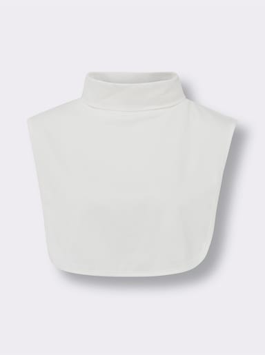 Rollkrageneinsatz aus Single-Jersey - ecru