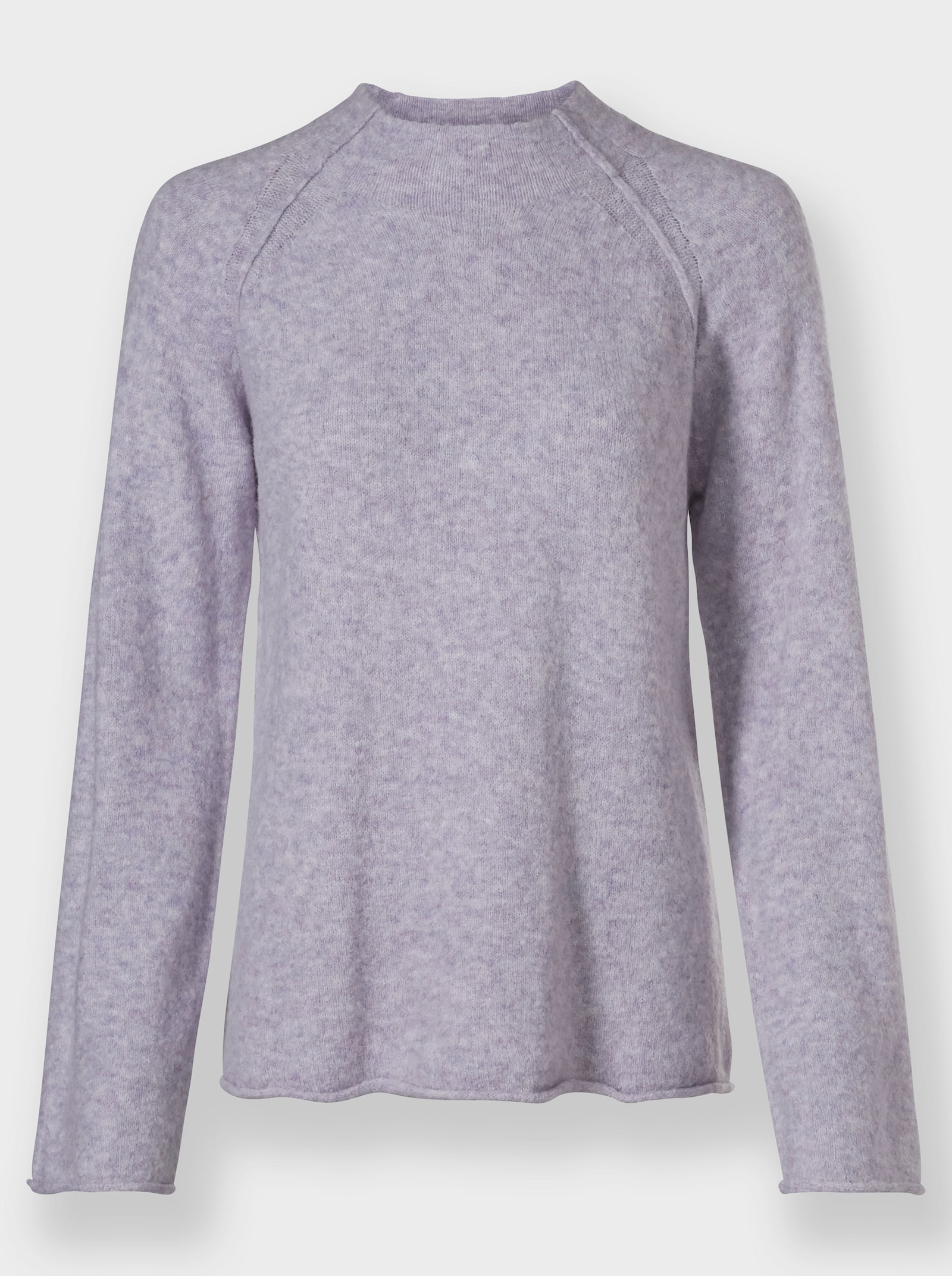 heine Stehkragenpullover mit Raglan-Ärmeln - flieder-meliert