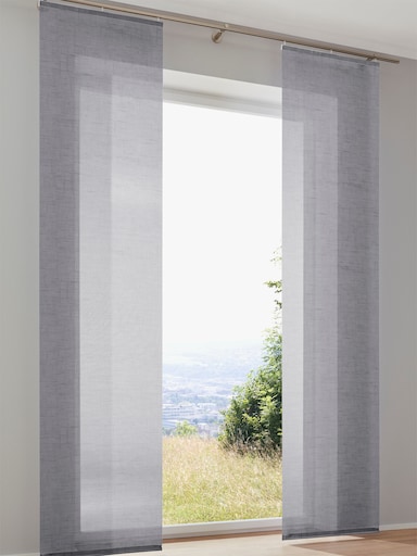 heine home Schiebevorhang in Bambus-Optik - grau