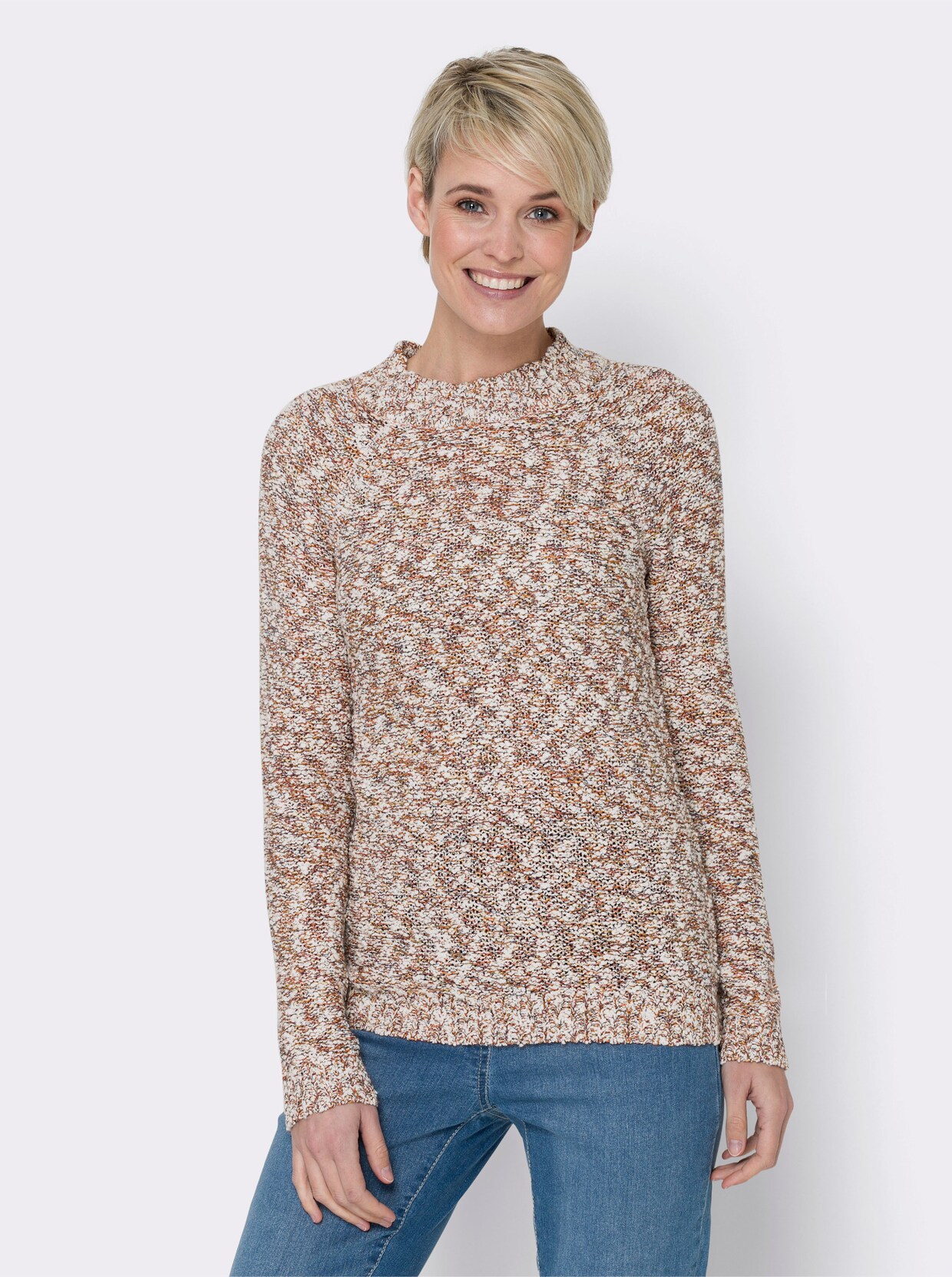 Pullover met lange mouwen - zand gemêleerd