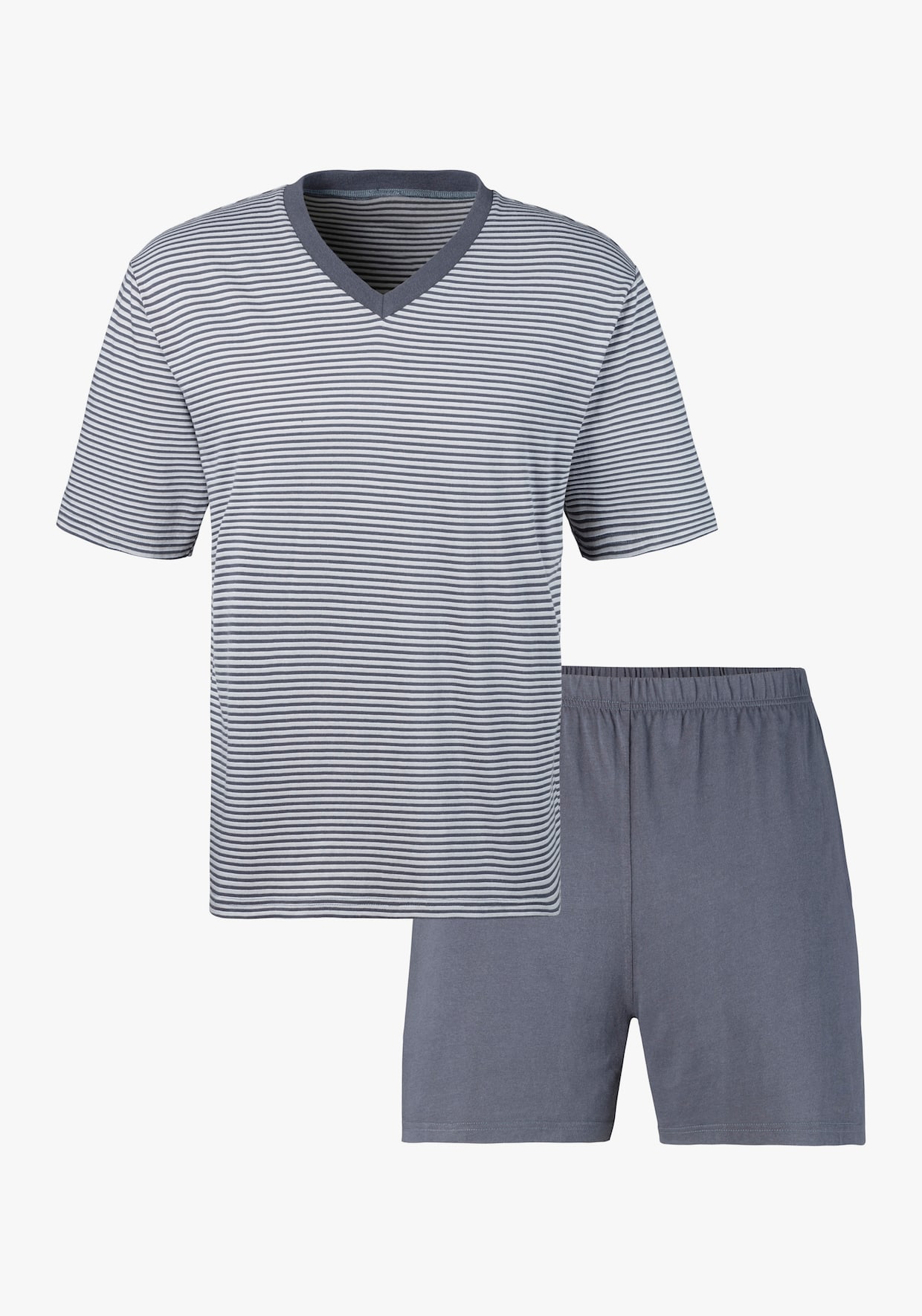 Pyjama - blau-marine, grau-anthrazit