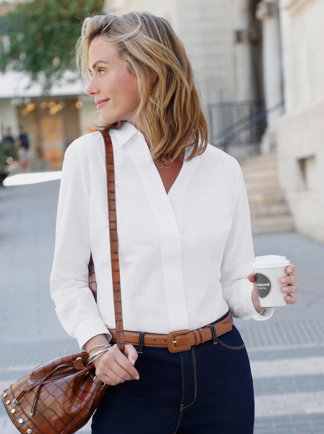 Katoenen blouse - wit