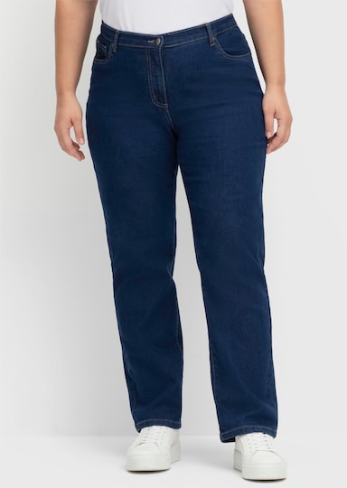 5-Pocket-Jeans mit Stickerei-Motiv - blue-stone-washed