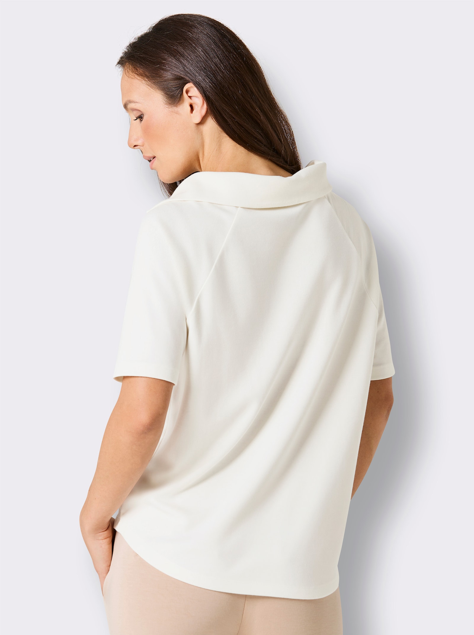 CREATION L PREMIUM Kurzarmshirt - ecru