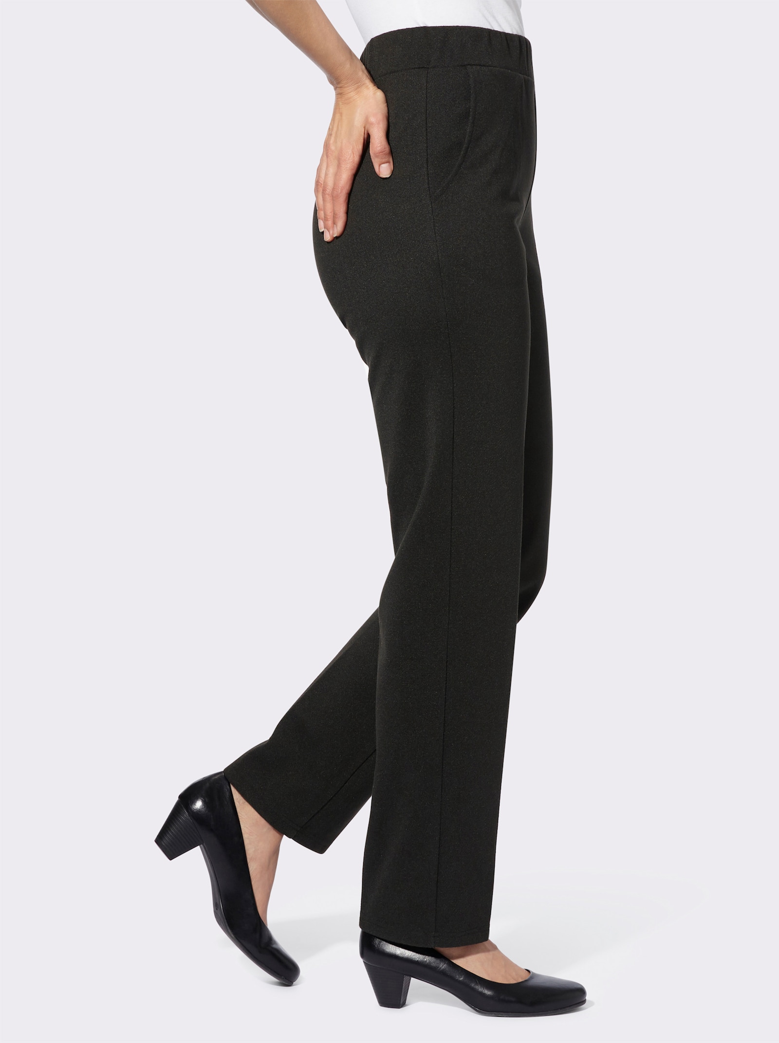 Jerseyhose in formstabiler Qualität - schwarz