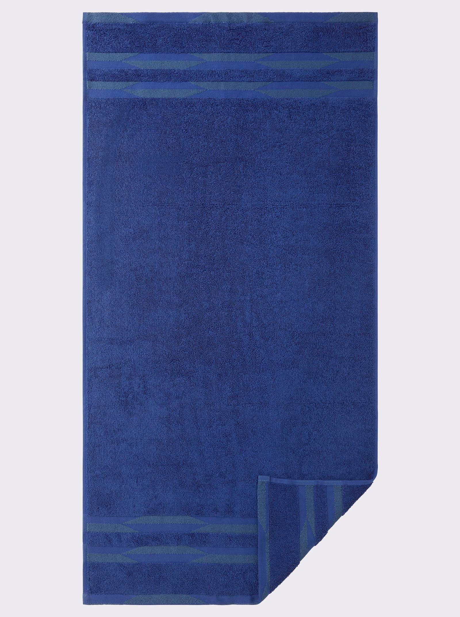wäschepur Handtuch mit 2-farbiger Bordüre - royalblau