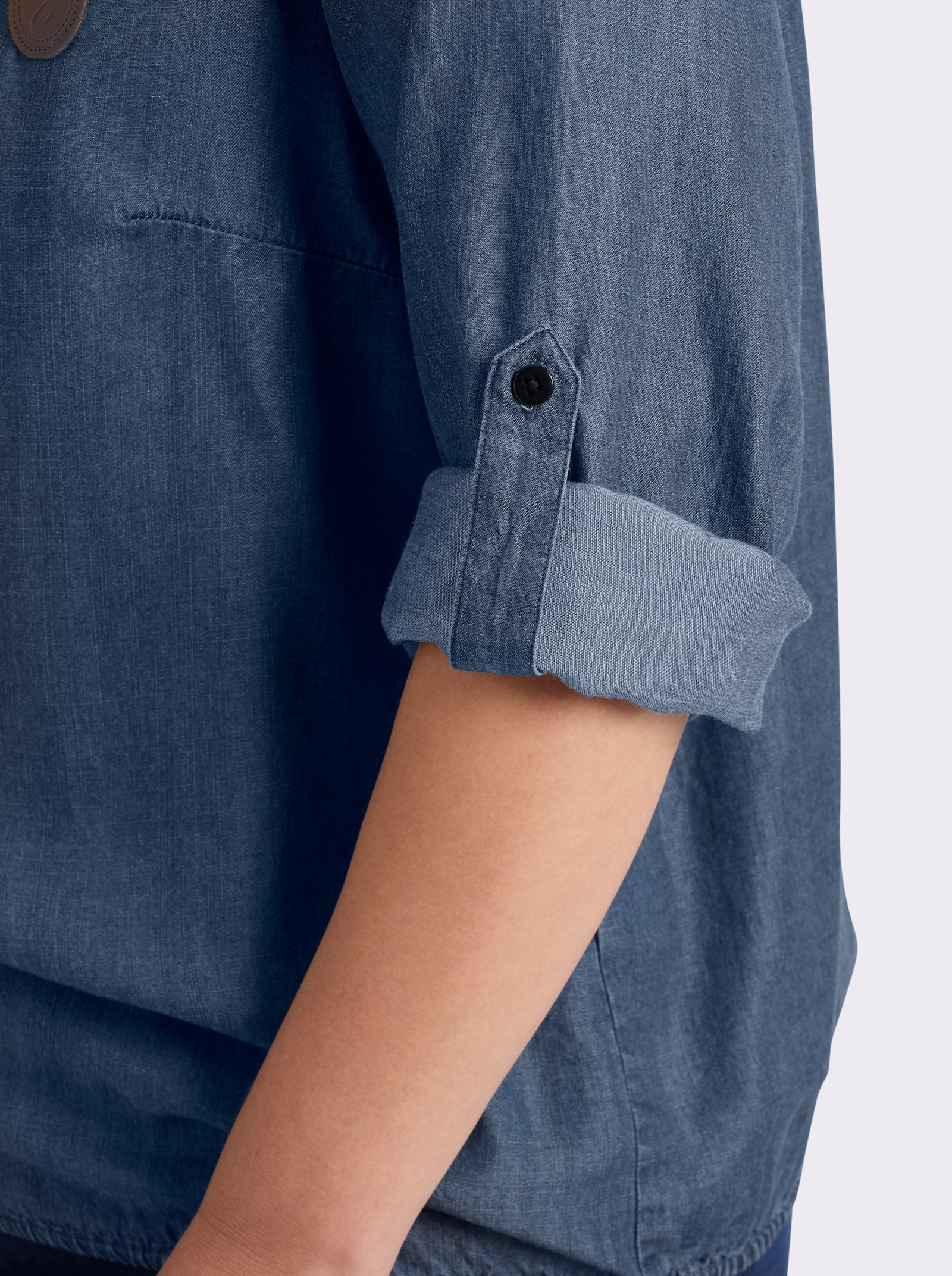 sheego Tunika in Jeans-Optik - blue-stone-washed