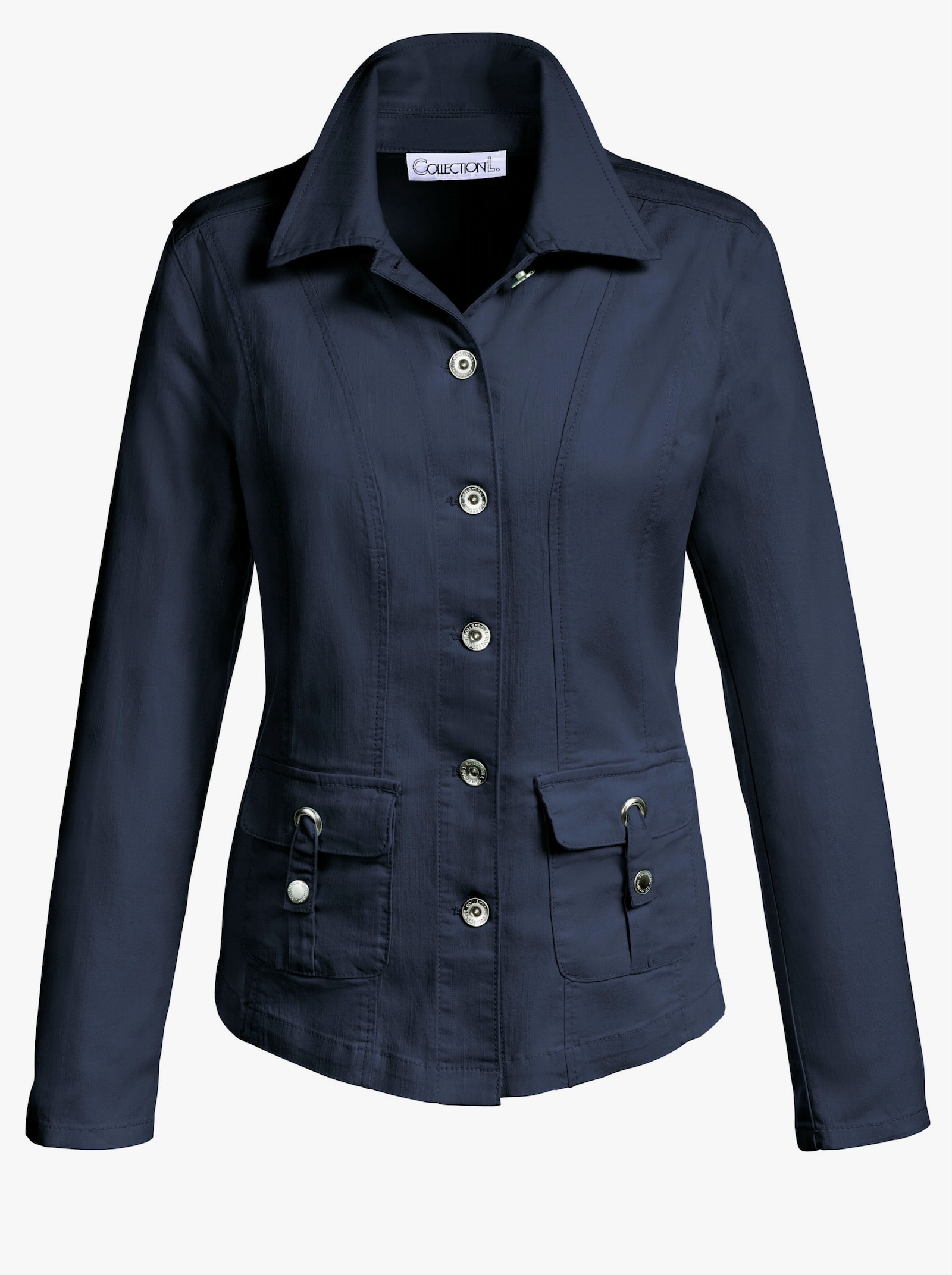 Jackenblazer in Denim-Optik - marine