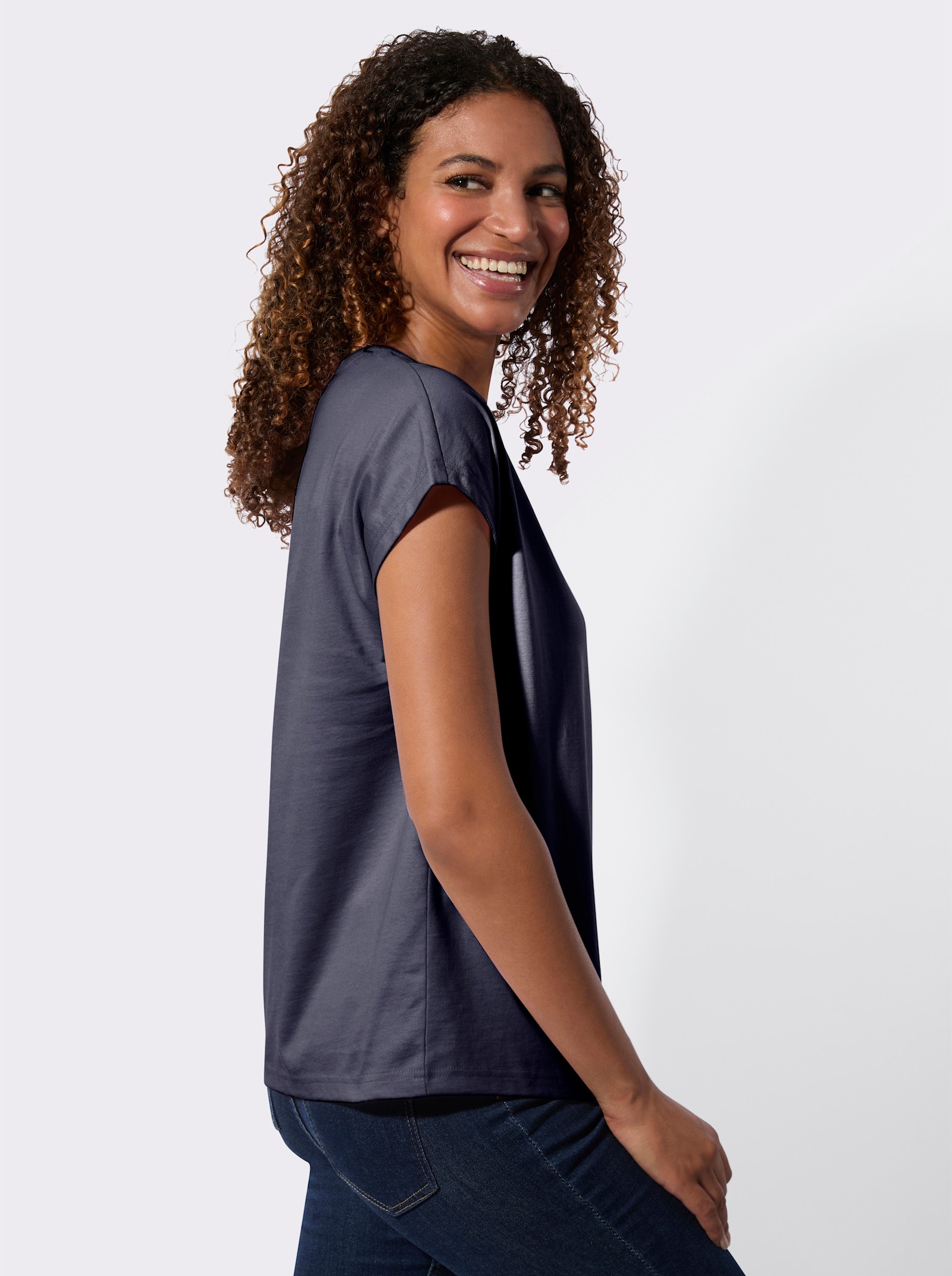 Tričko v balení po 2 ks - námořnická modrá + ecru