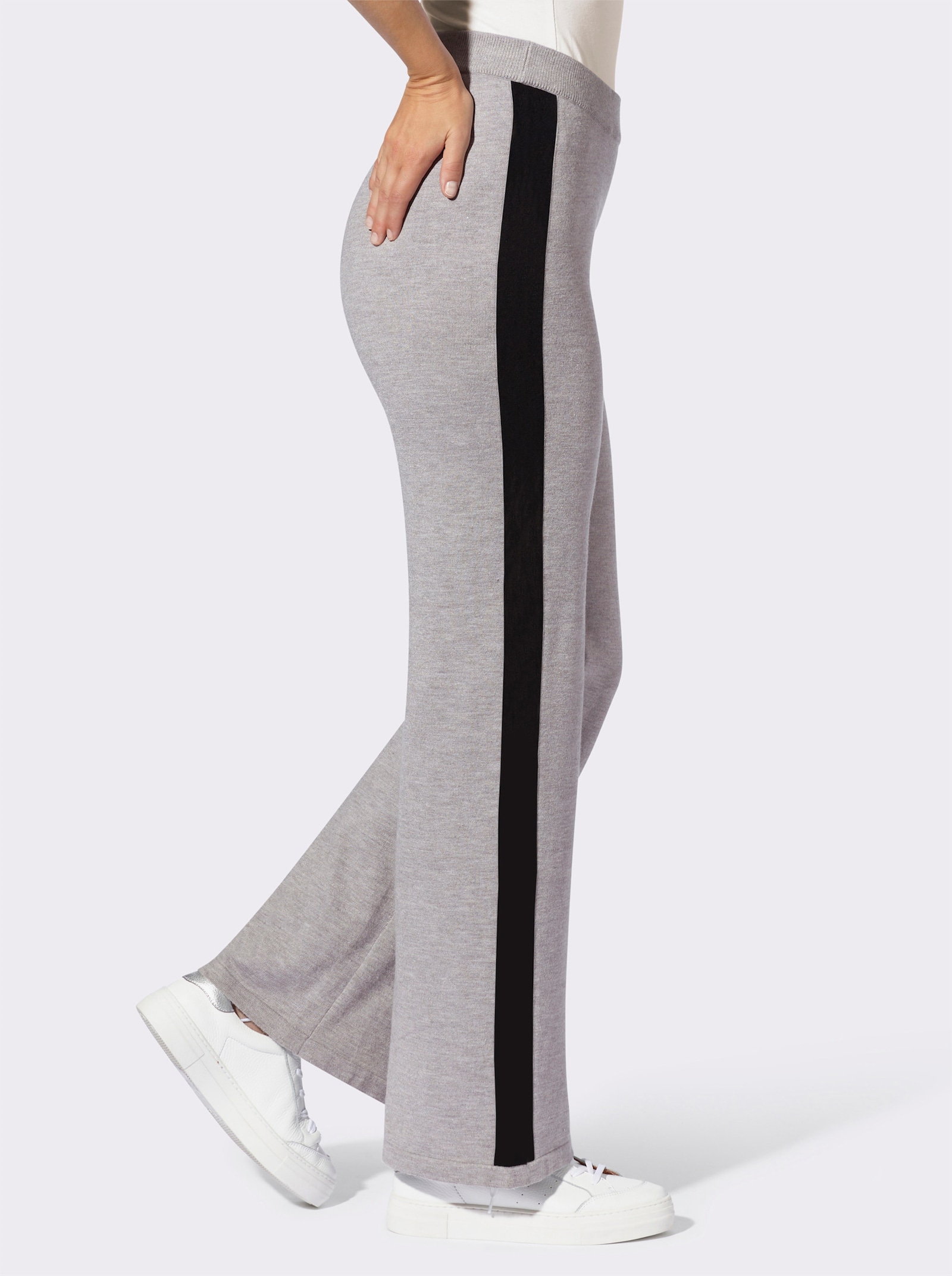 heine Broek van tricot - steengrijs