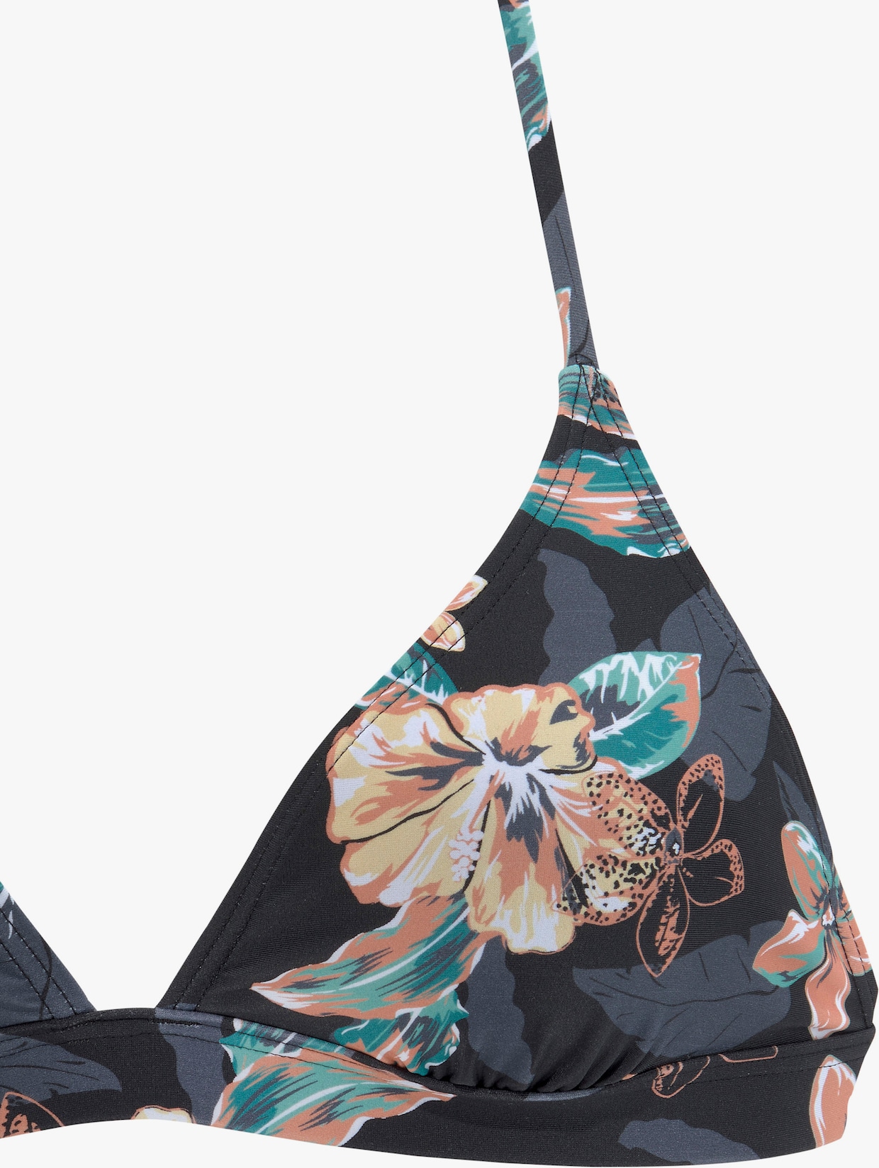 Venice Beach Triangelbikinitop - zwart geprint