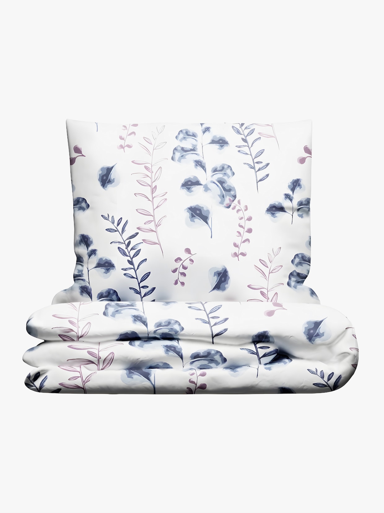 Grund Wendebettwäsche - weiß-blau-bedruckt