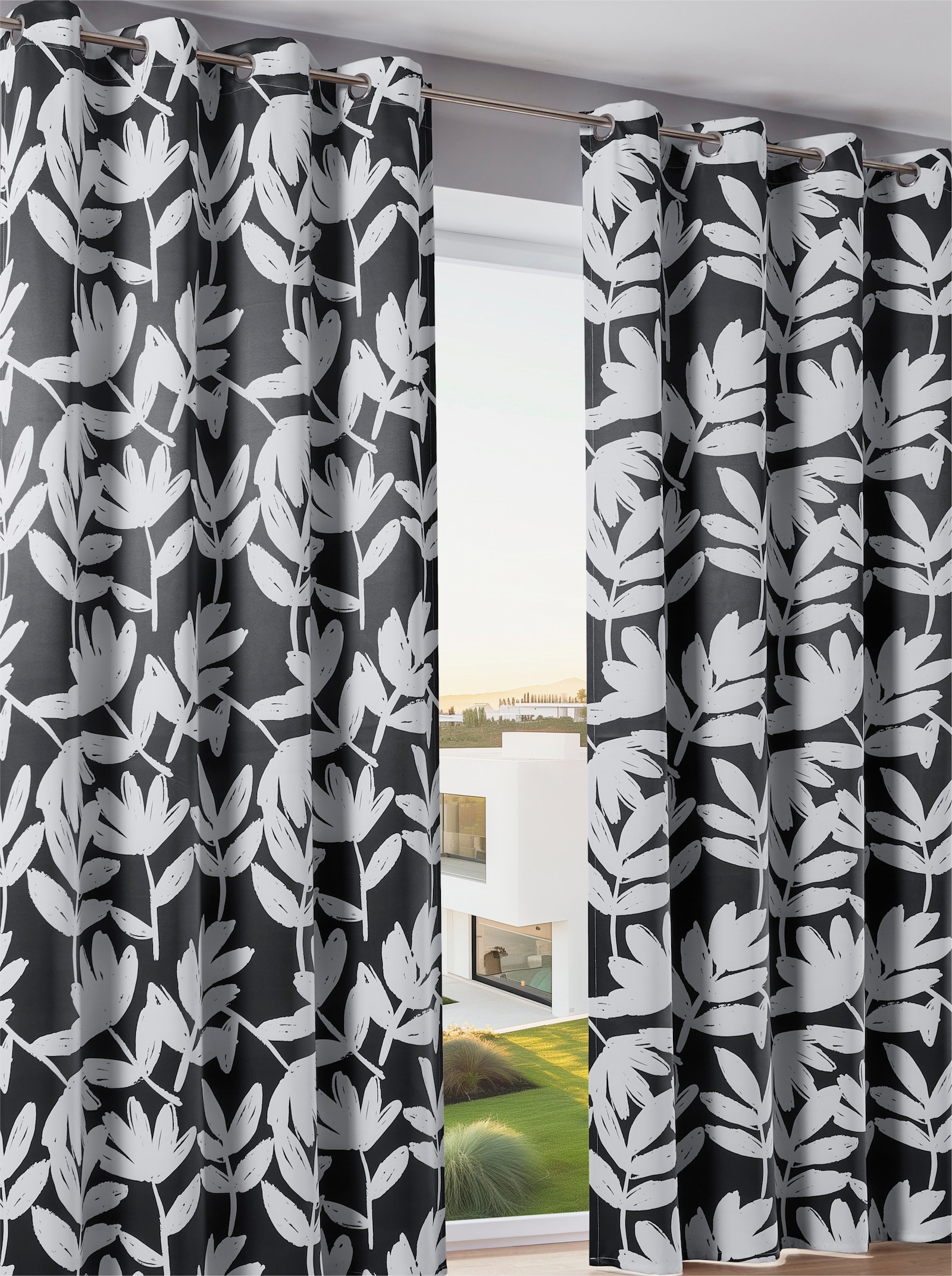 heine home Verduisterend gordijn - zwart