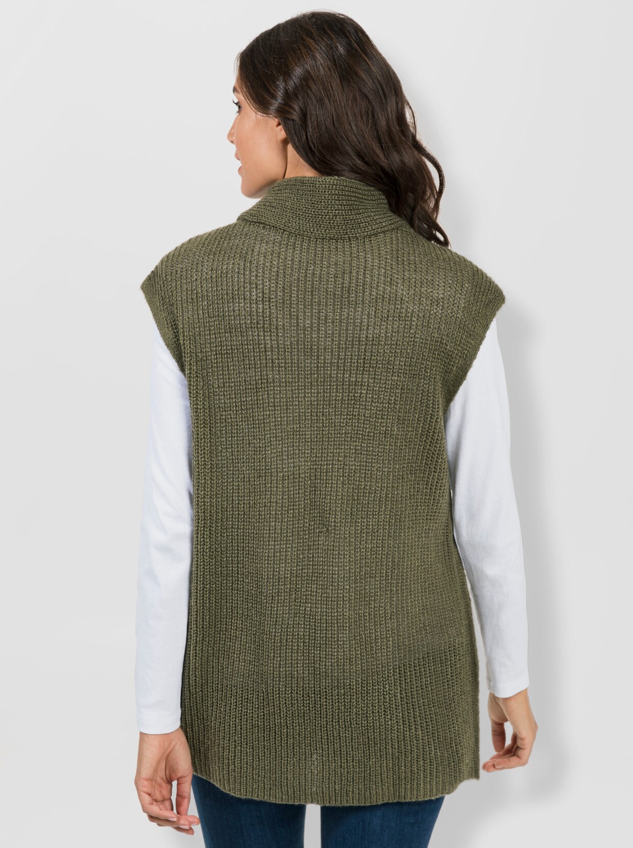 Strickweste - khaki