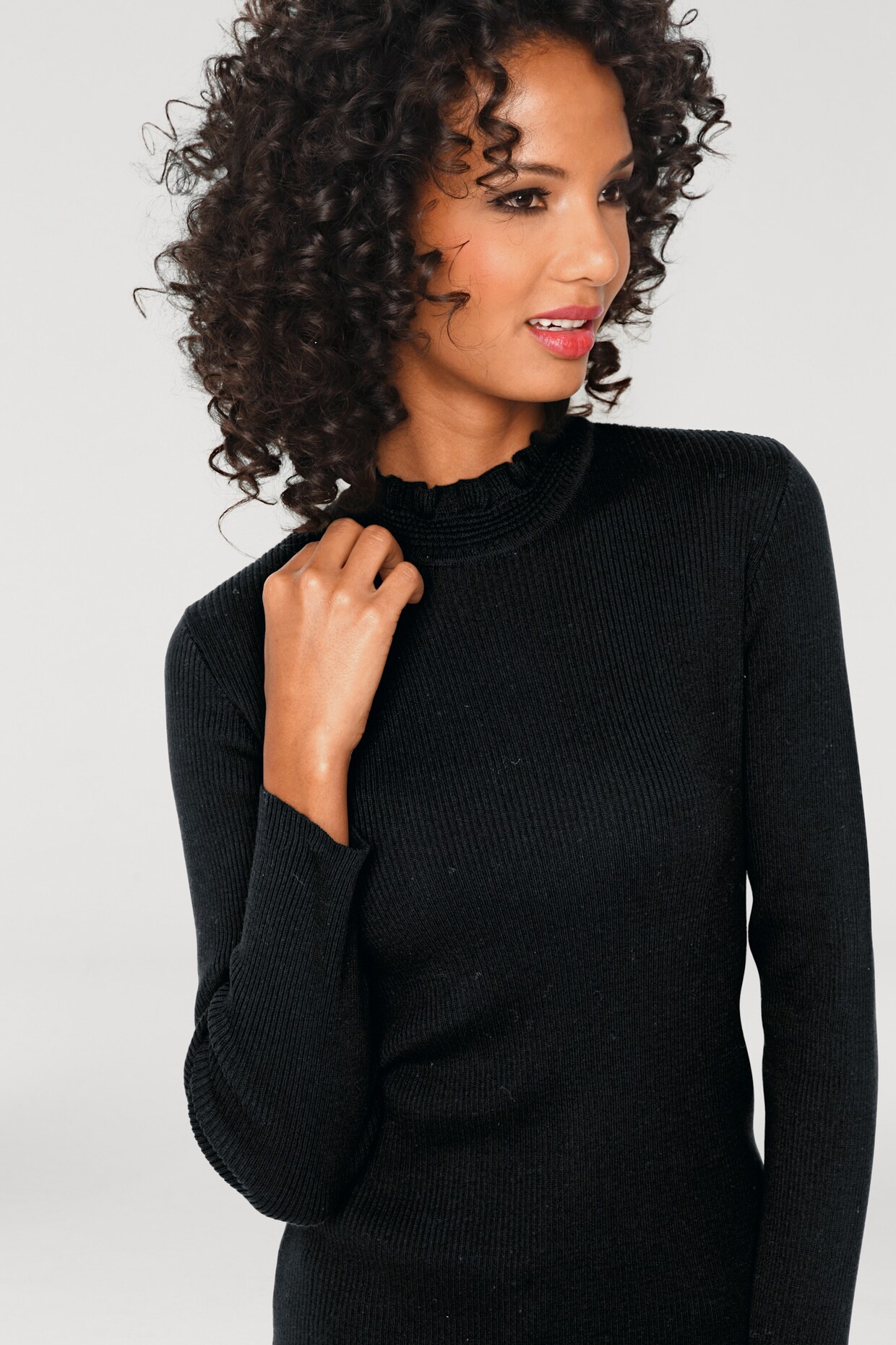heine Stehkragen-Pullover - schwarz