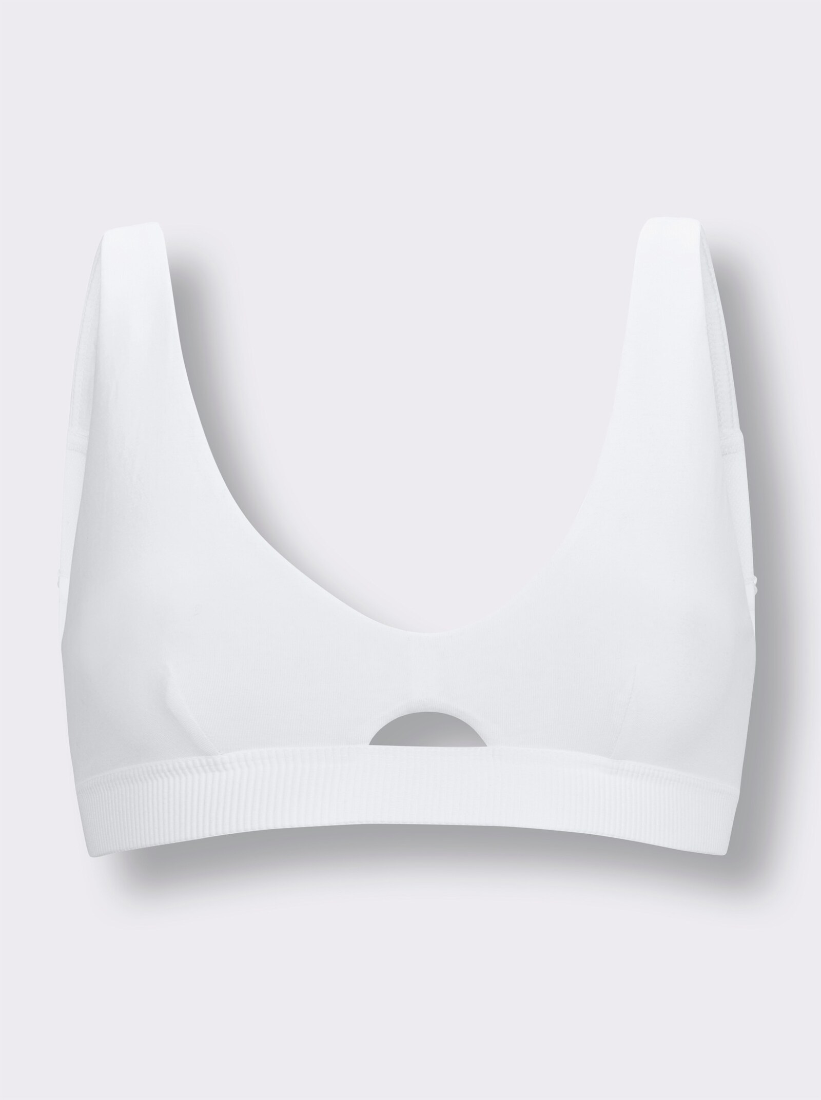 Naturana Schalen-BH ohne Bügel mit Entlastungsträgern - weiß
