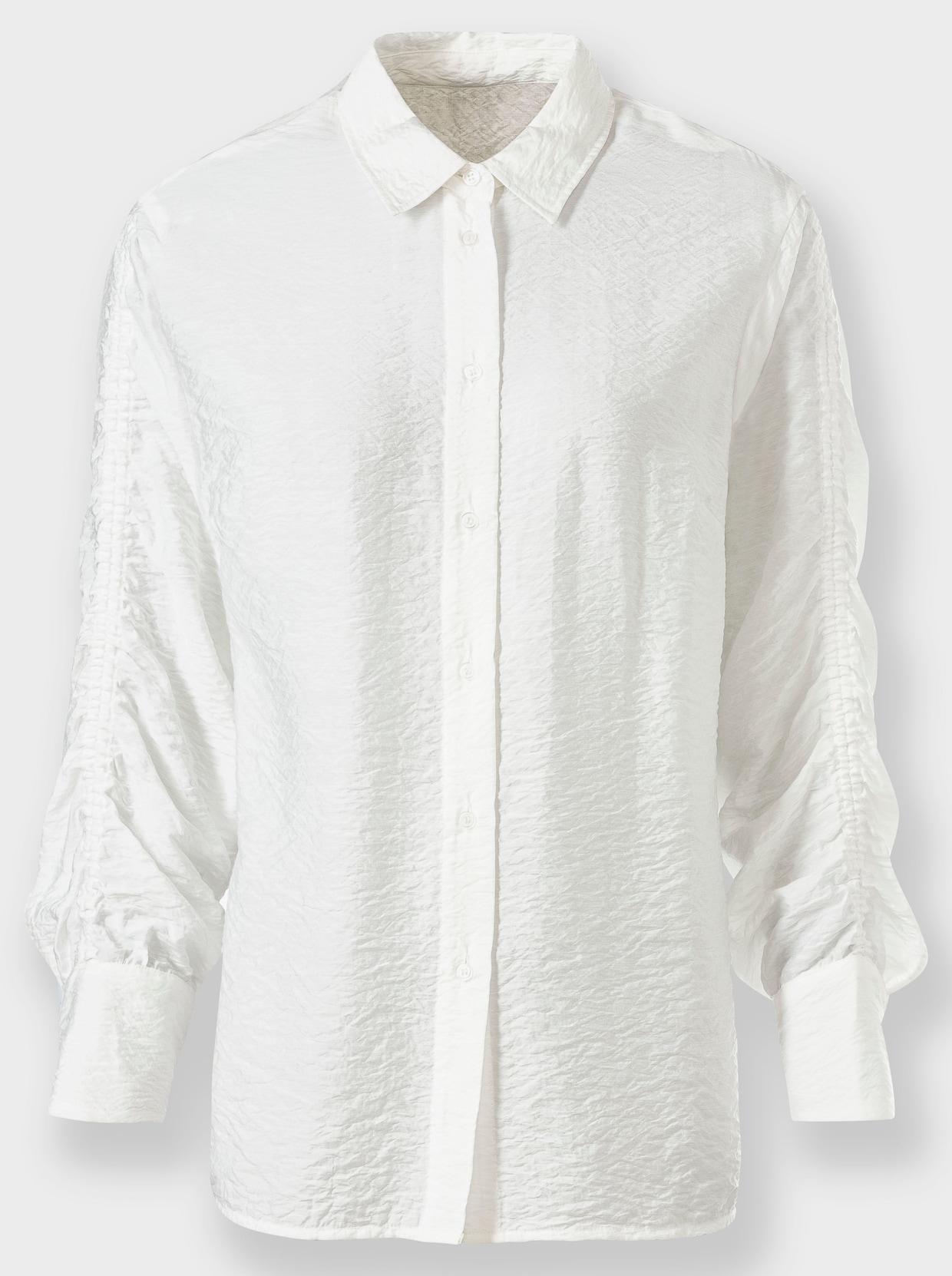 heine Crinklebluse mit Raffungen - ecru