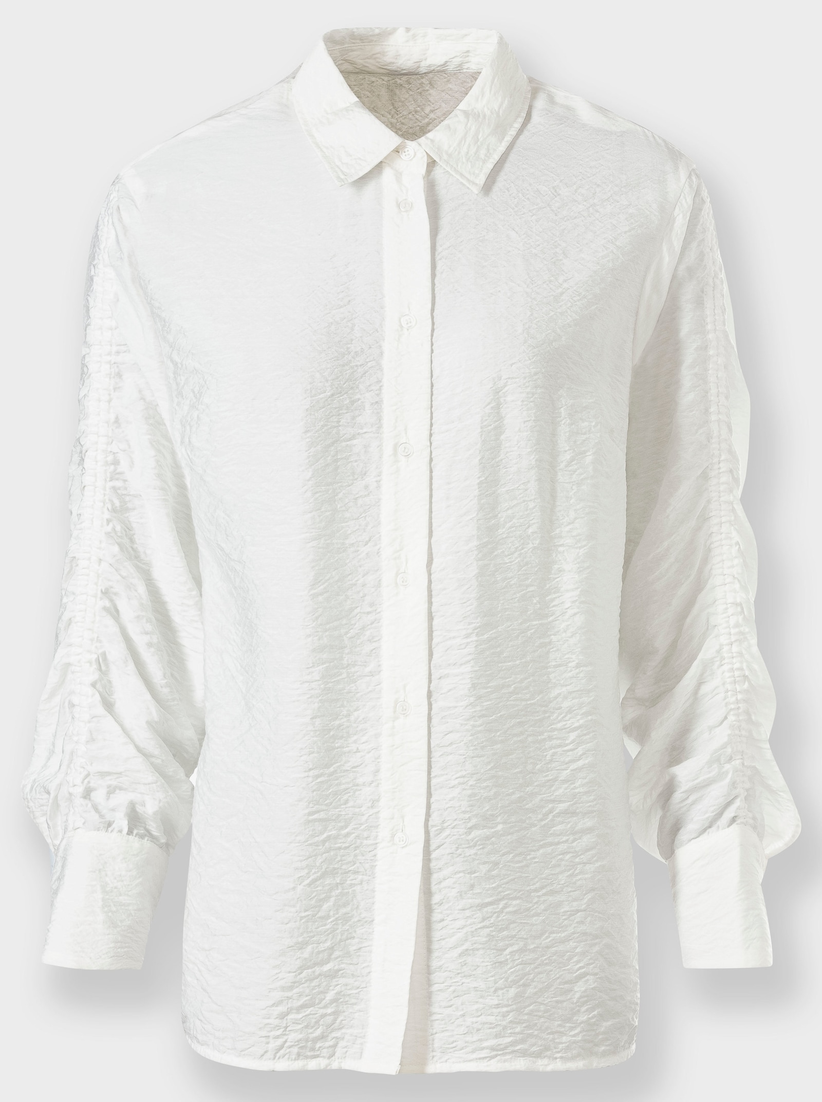 heine Crinklebluse mit Raffungen - ecru