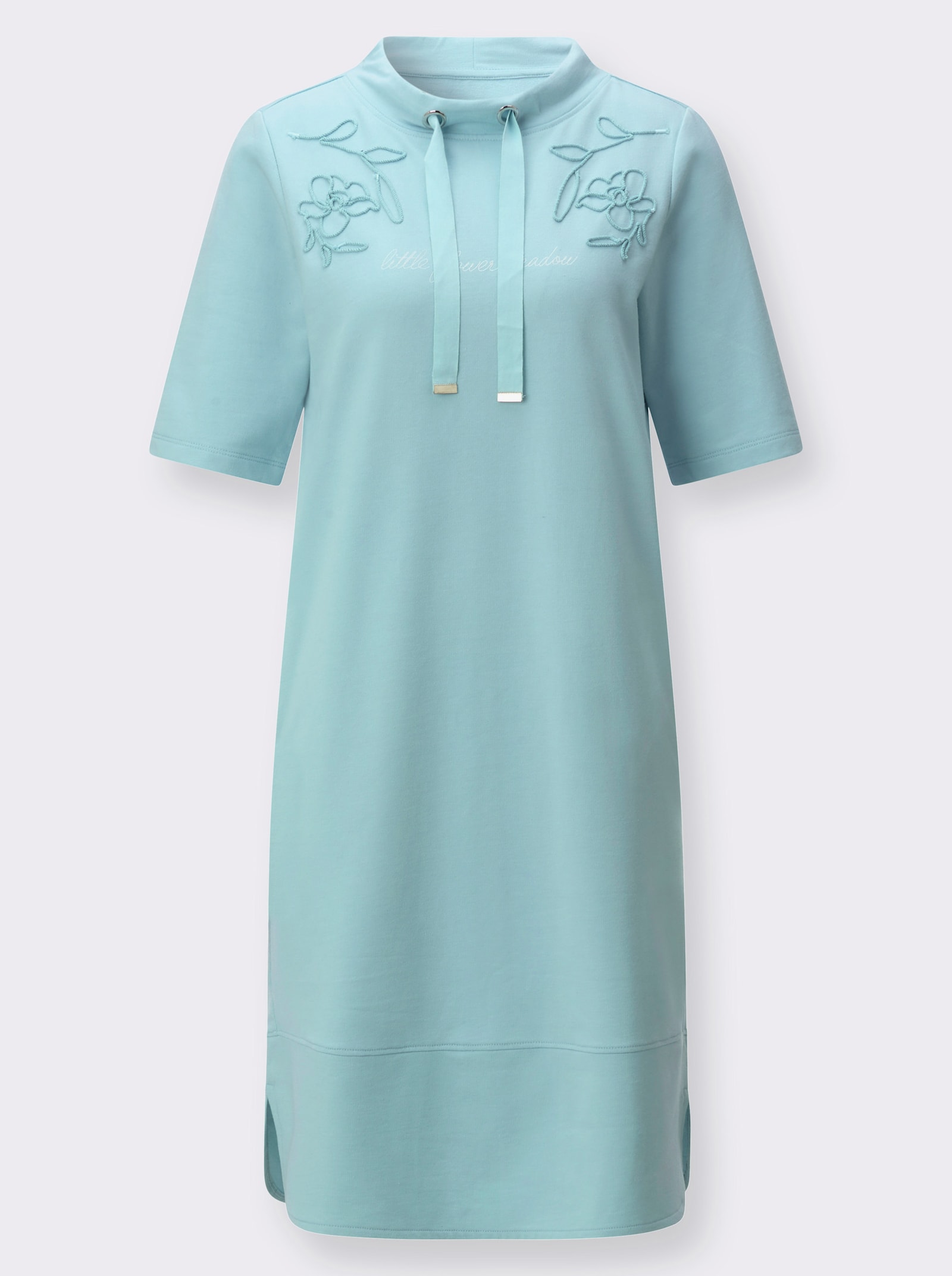 Sweatkleid mit seitlichen Taschen - mint