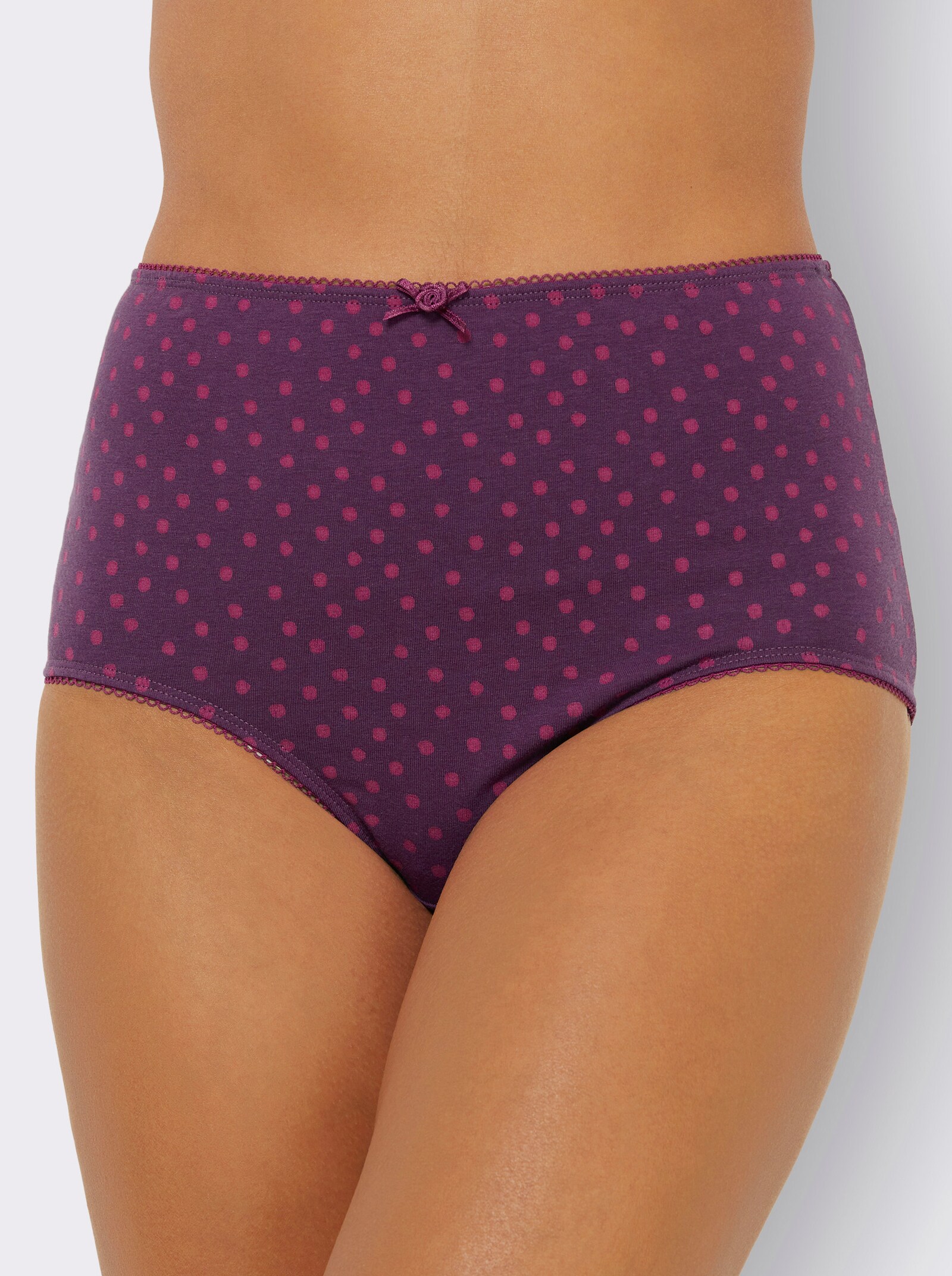 wäschepur Taillenslip - 2x bedruckt + traube + magenta