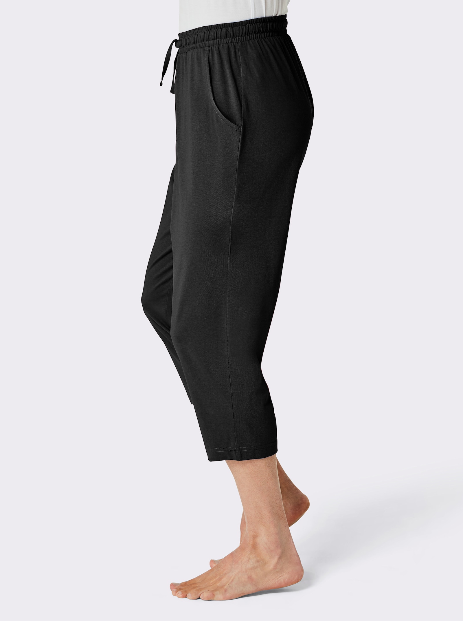 wäschepur men Hose 3/4-lang - bordeaux + schwarz