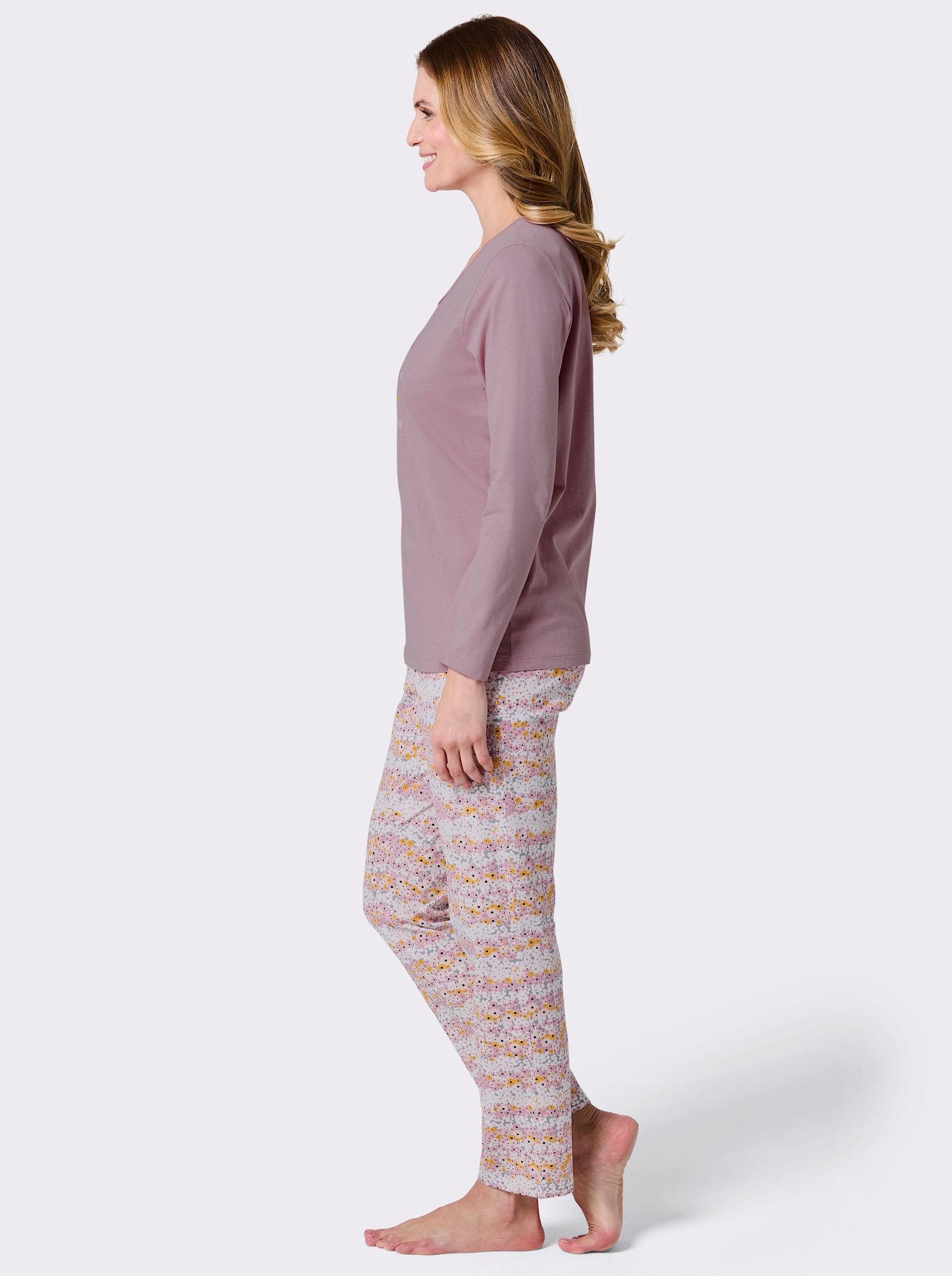 wäschepur Schlafanzüge im 2er-Pack - flieder-bedruckt