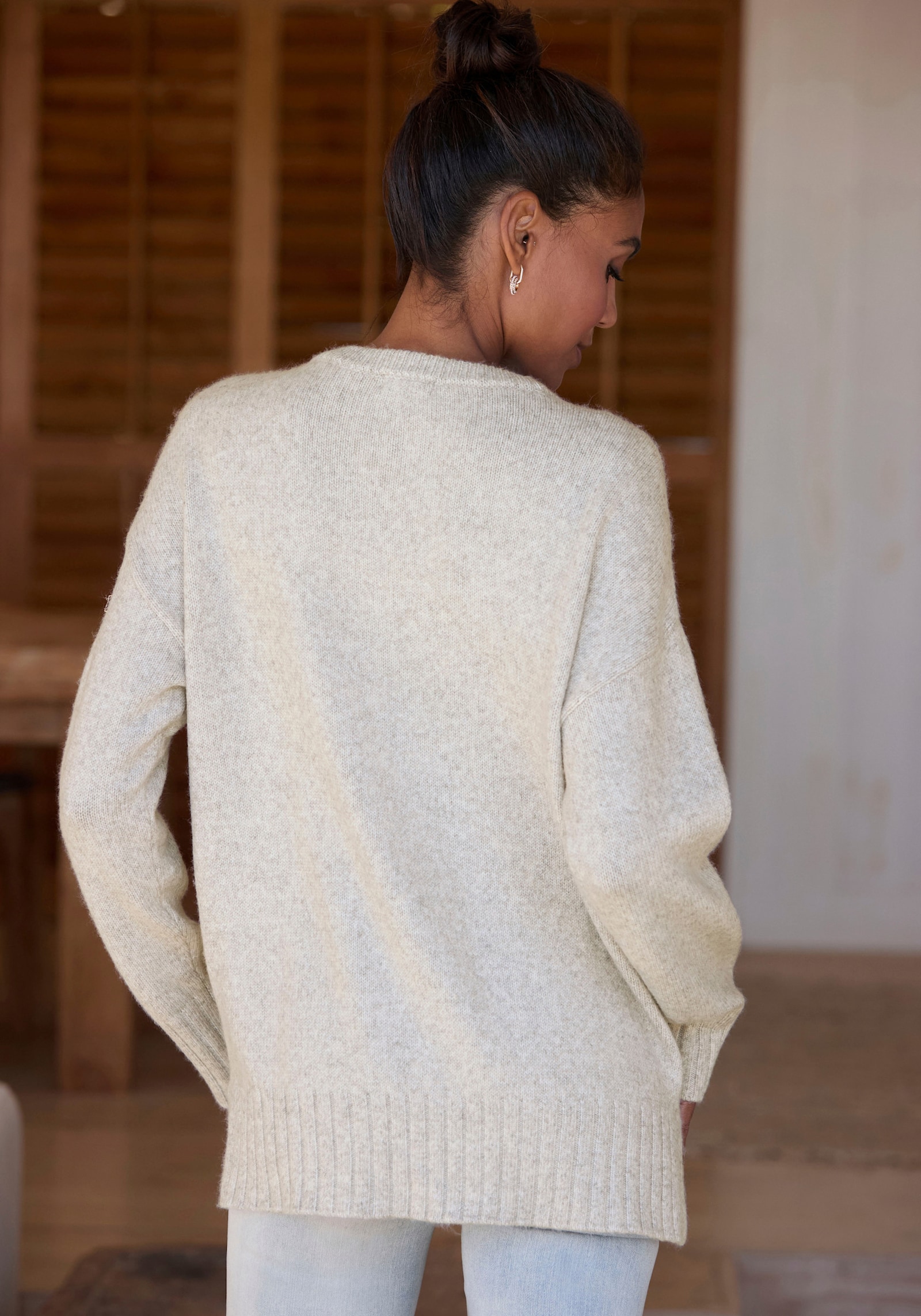 LASCANA Pull encolure ronde - crème