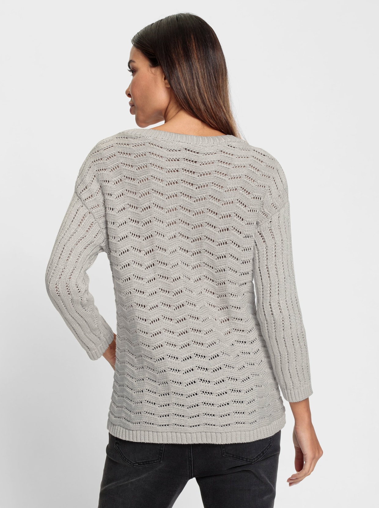 heine Pull ajouré - gris clair