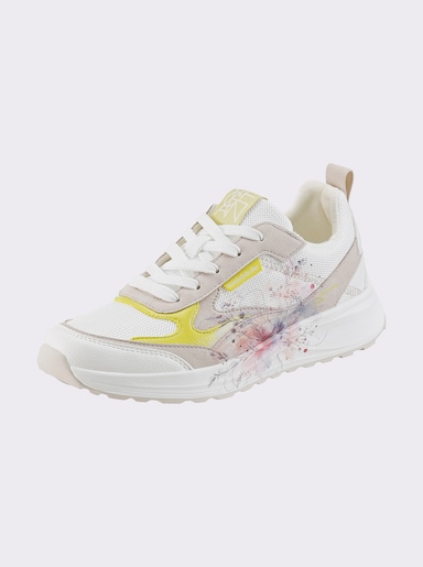 Waldläufer Sneaker mit floralem Print, von Waldläufer - weiß