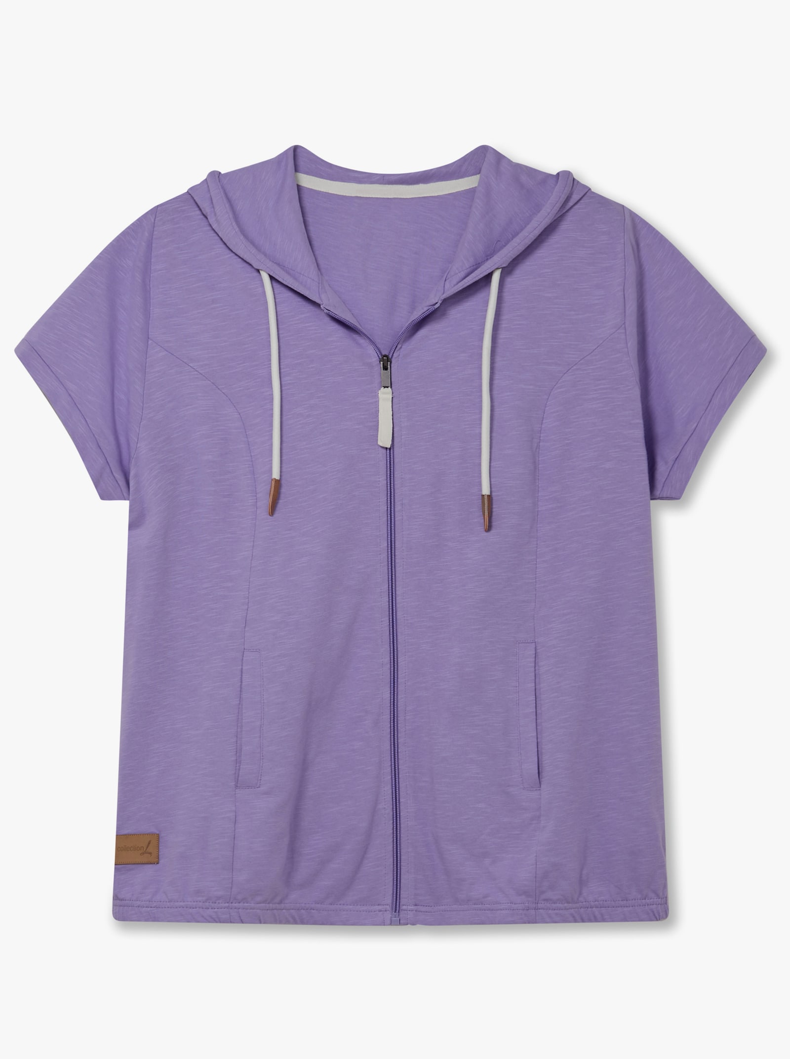 Sweatjacke mit Nahttaschen - lavendel