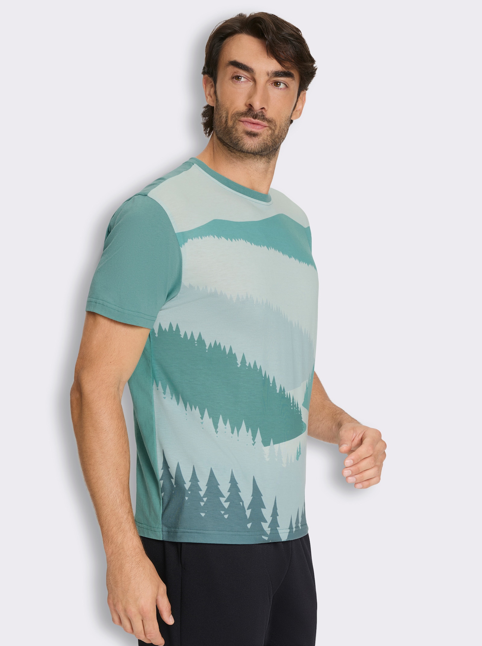 Catamaran Sports Funktionsshirt mit Druck vorne - salbei-bedruckt